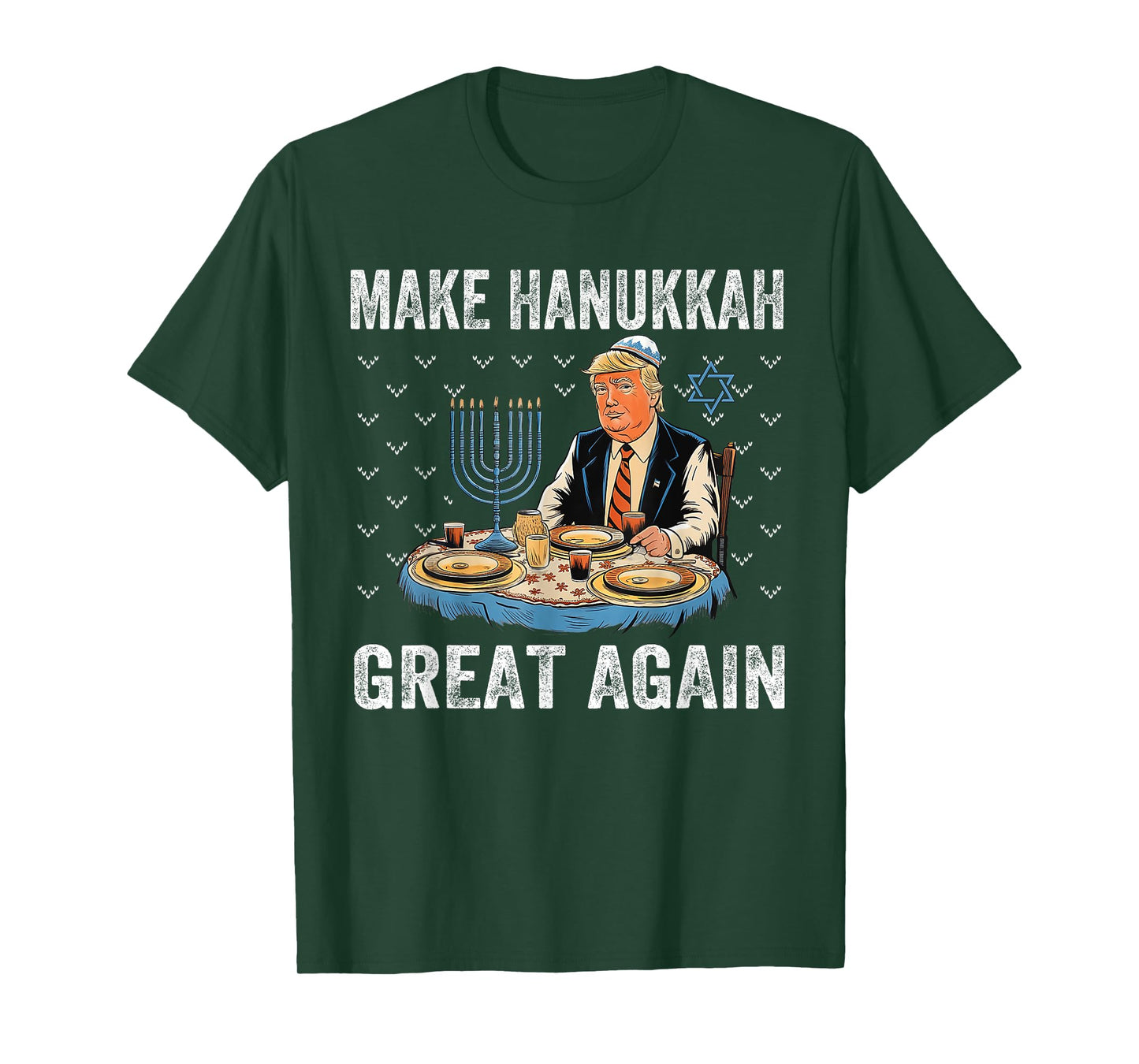 Make Hanukkah Great Again Trump Jewish Ugly Chanukah T-Shirt