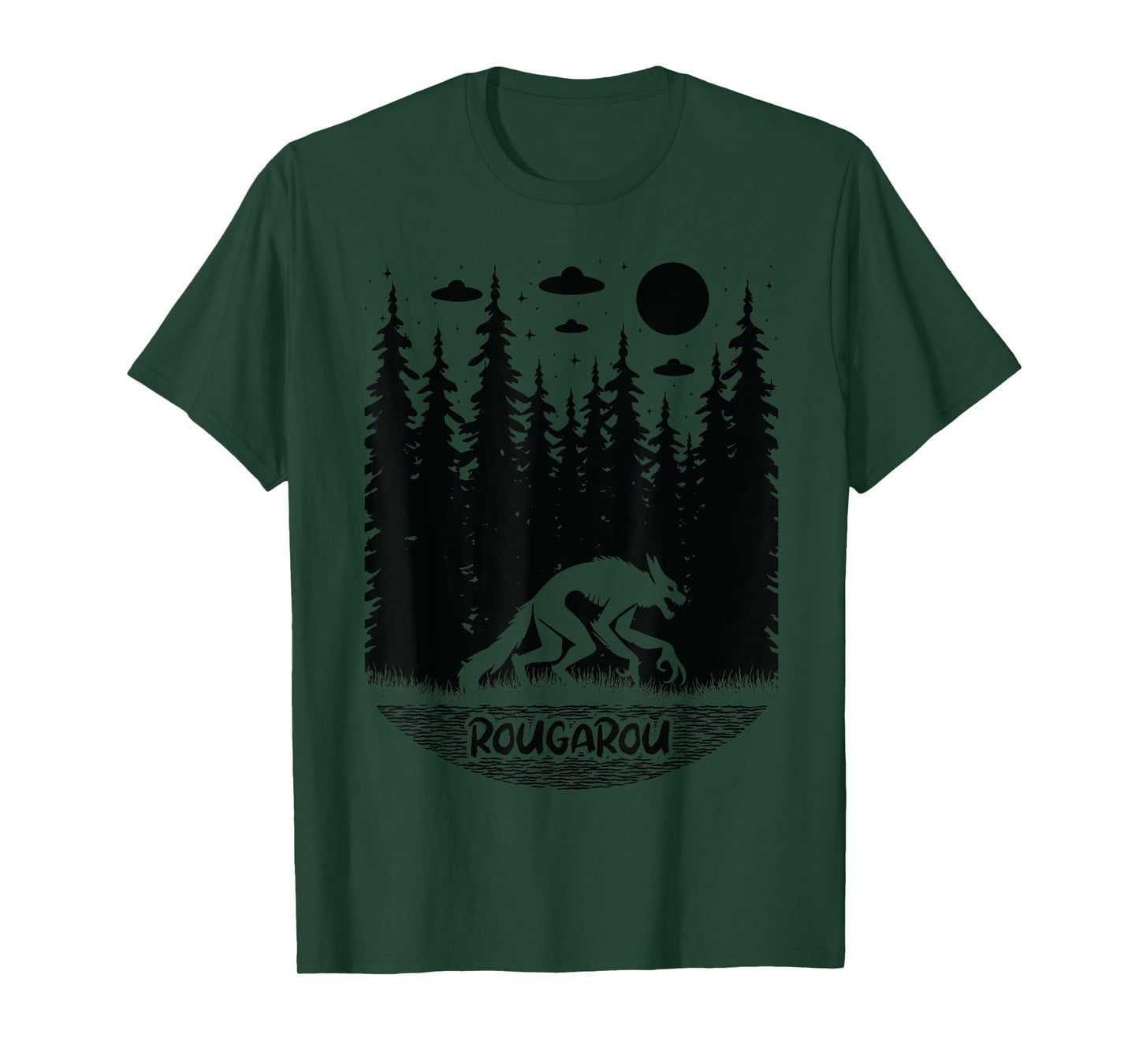 Funny Cryptid Rougarou Ufos Folklore Creature Cryptozoology T-Shirt