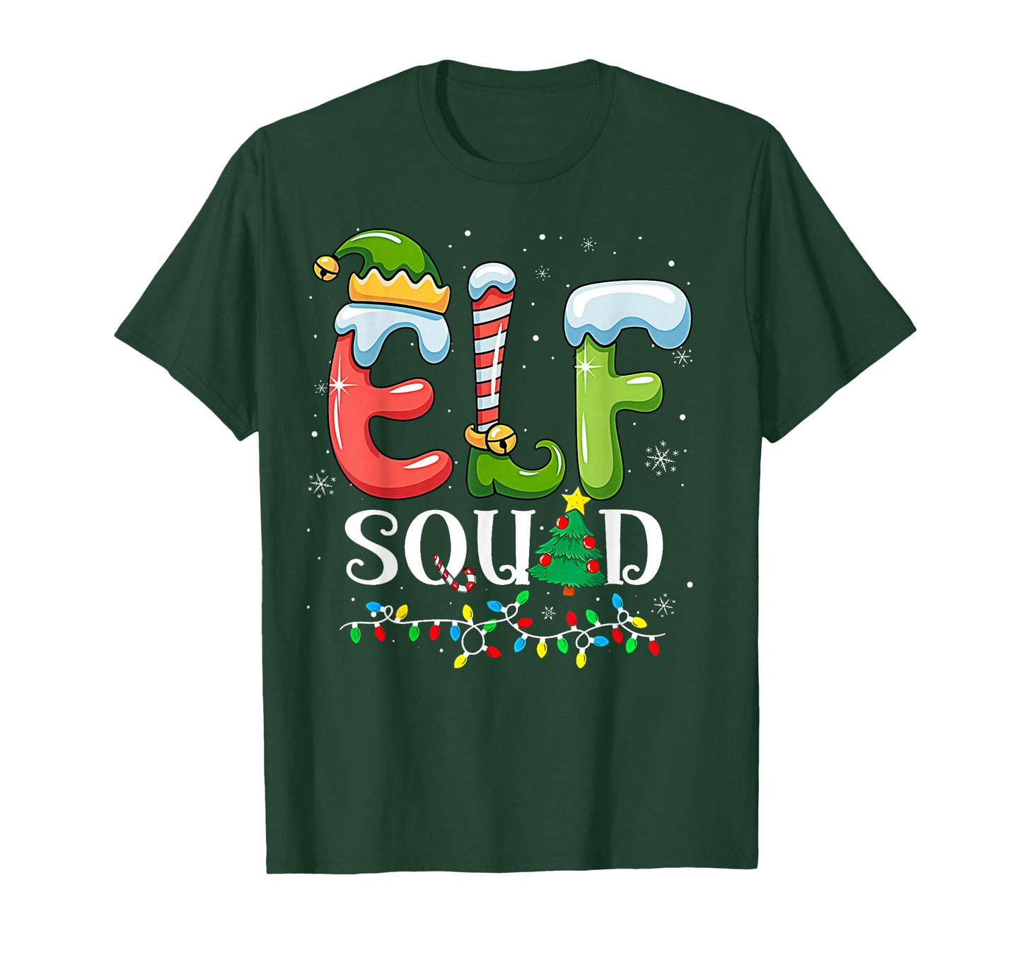 Elf Squad Christmas Family Matching Pajamas Elf Boys Kid Men T-Shirt