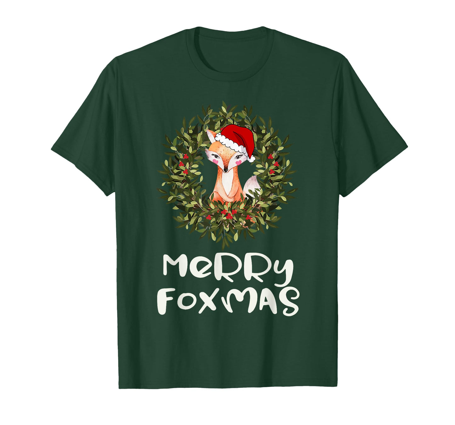 Cute Santa Fox Xmas Merry Foxmas T-Shirt