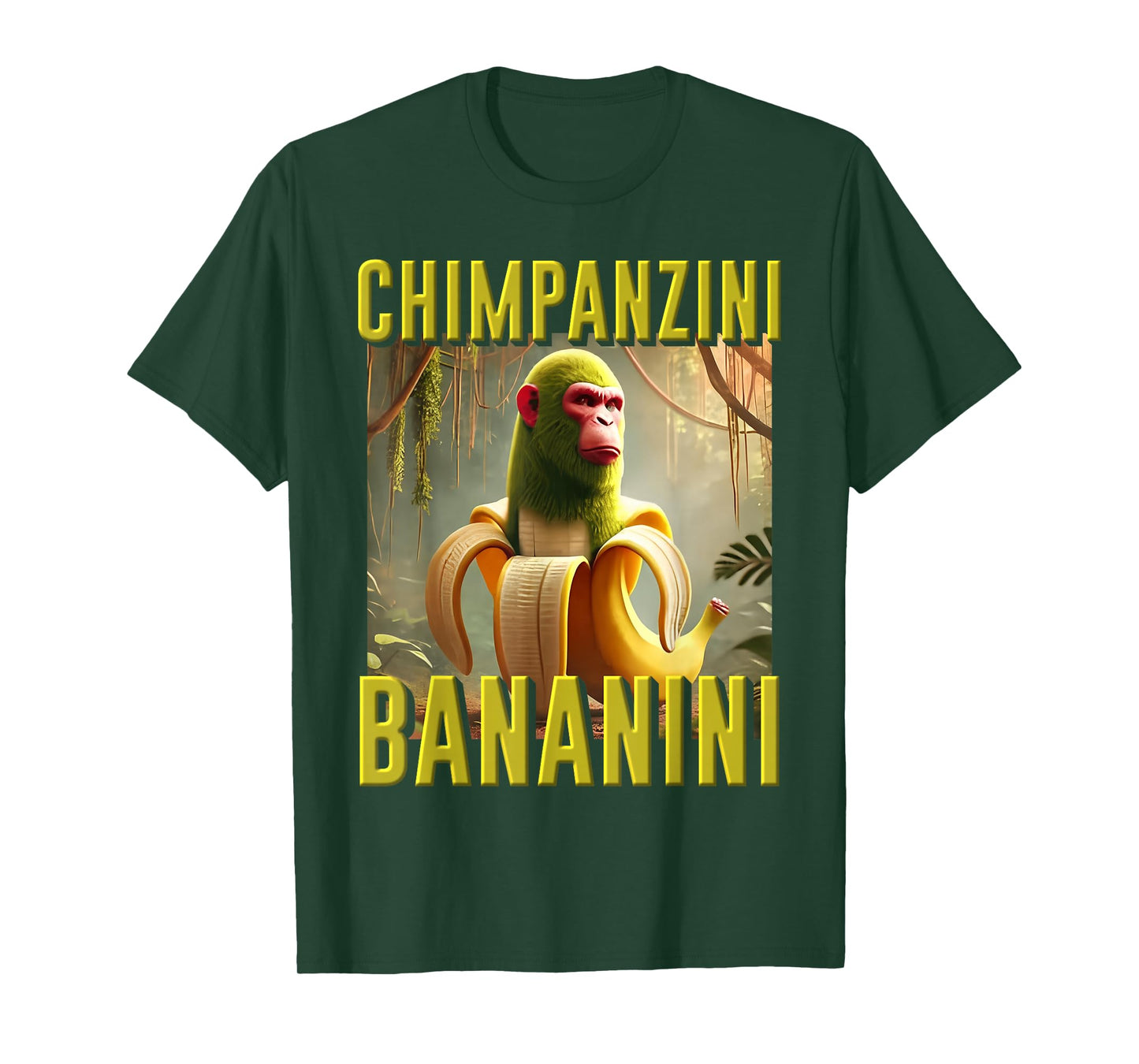 Internet Meme Hilarious AI Monster Joke Chimpanzini Bananini T-Shirt