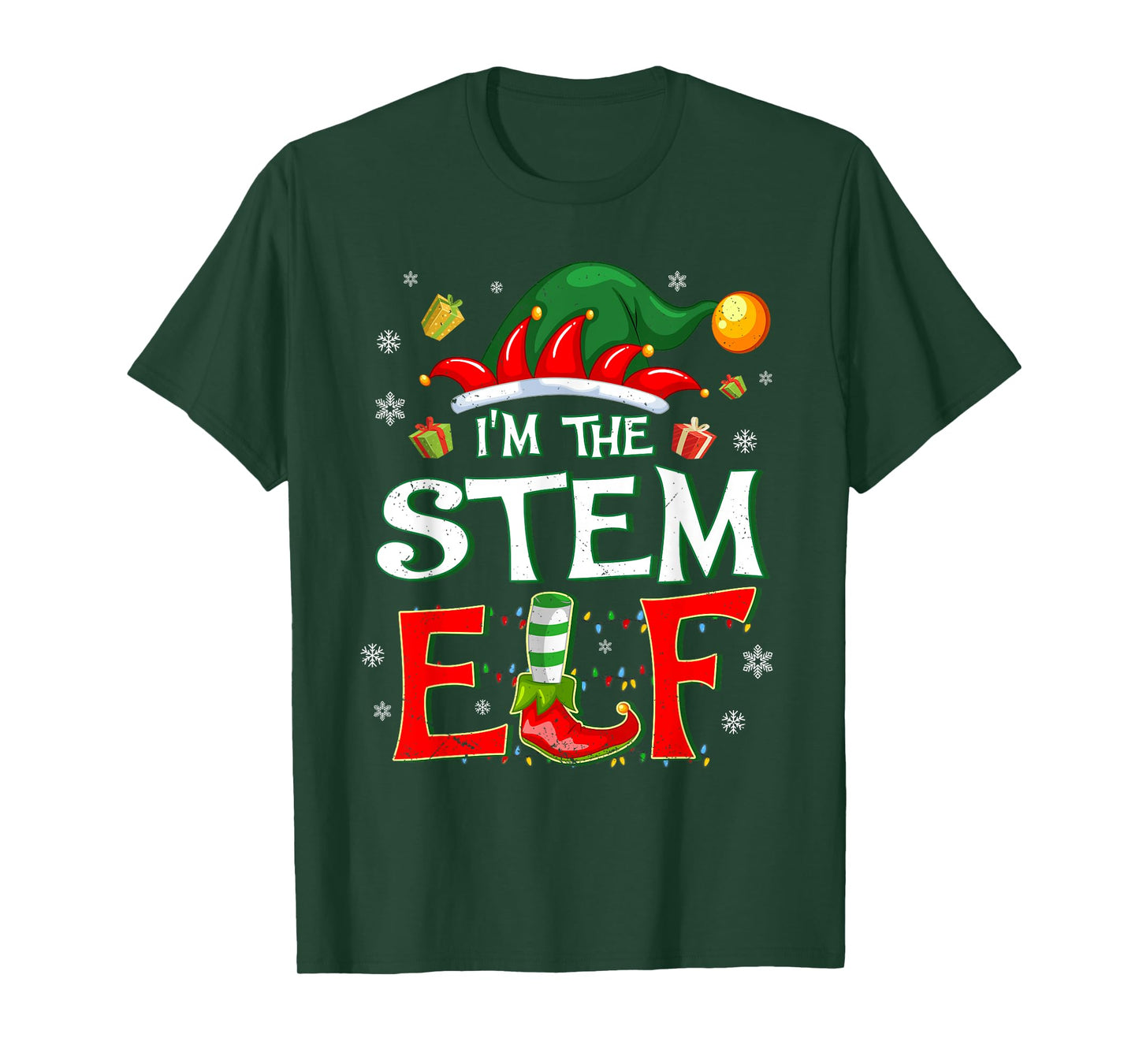 Im The STEM Elf Fun Christmas STEM Teacher Men Women Kids T-Shirt