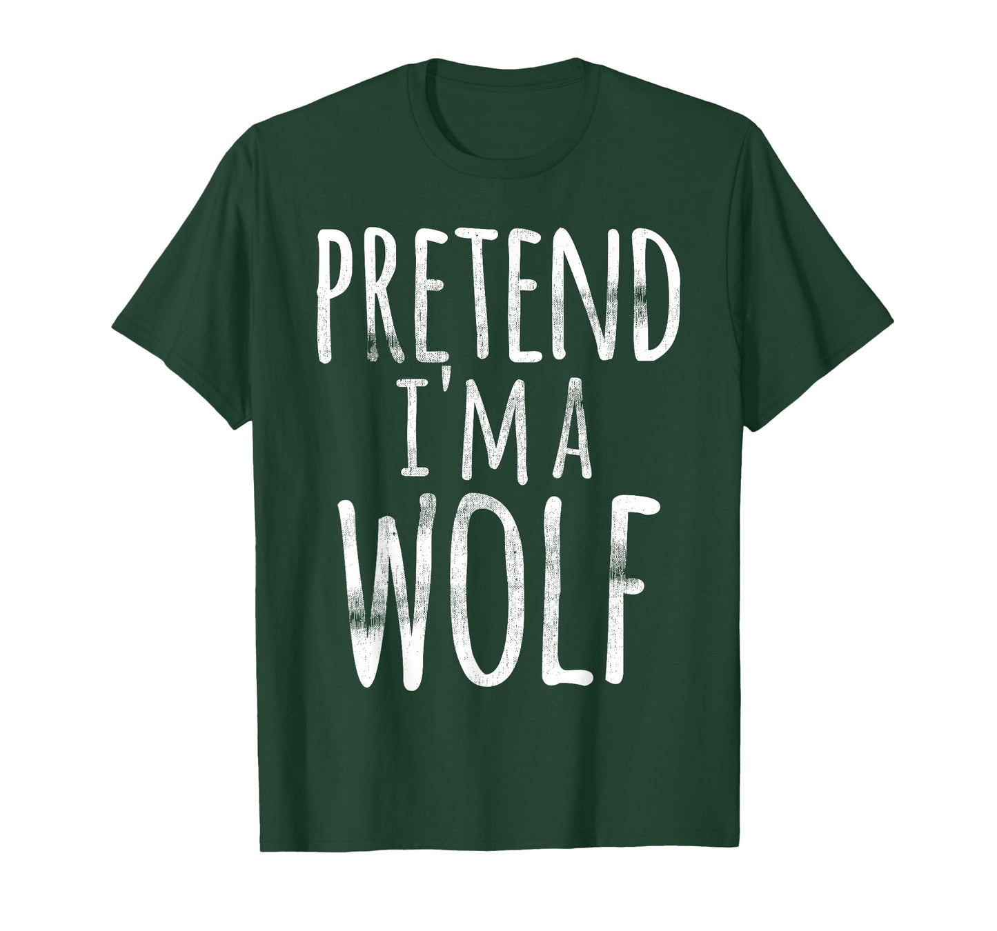 Funny Easy Lazy Halloween PRETEND I'M A WOLF COSTUME Outfit T-Shirt