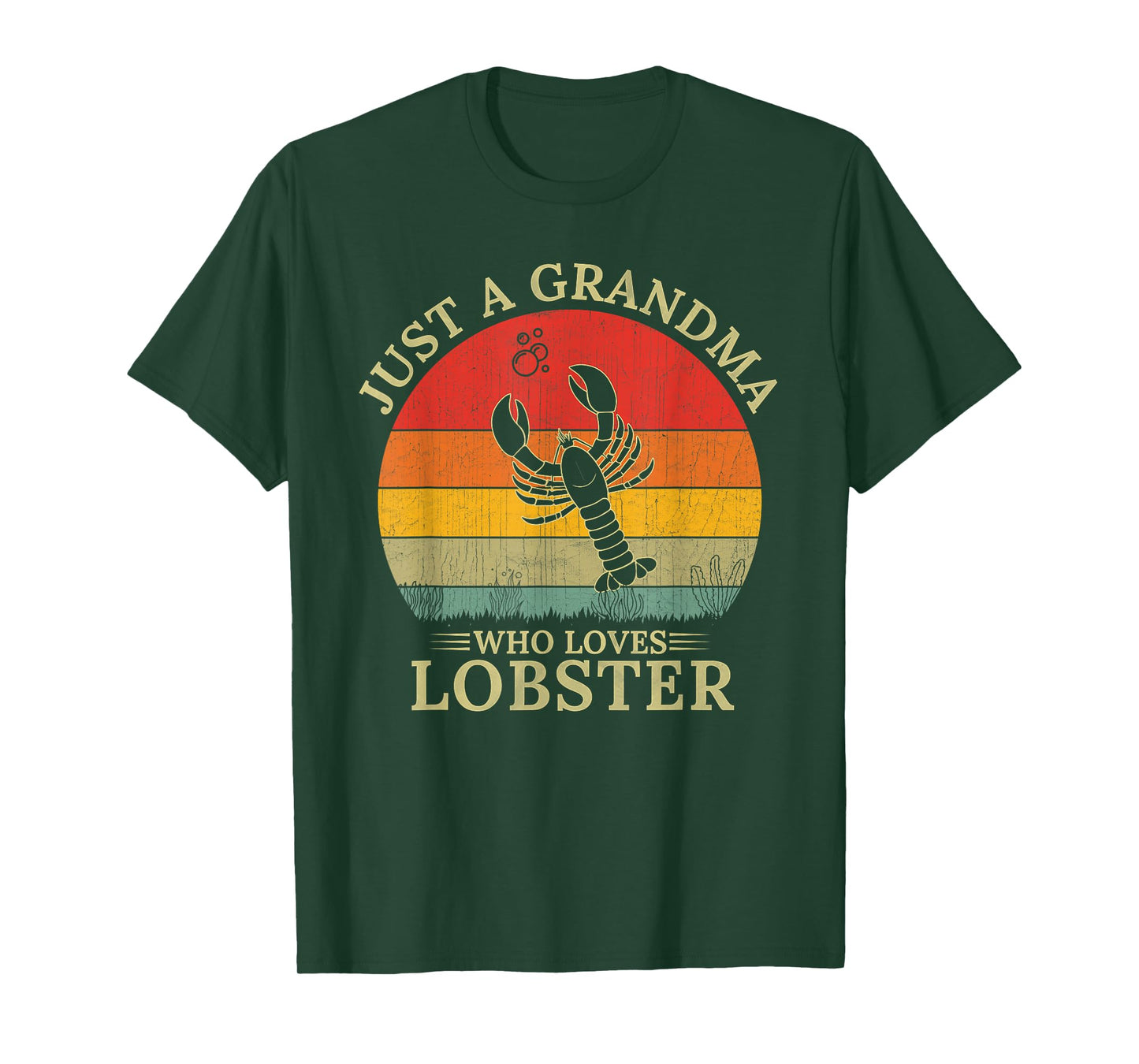 Retro Lobster Design Just A Grandma Who Loves Lobster T-Shirt