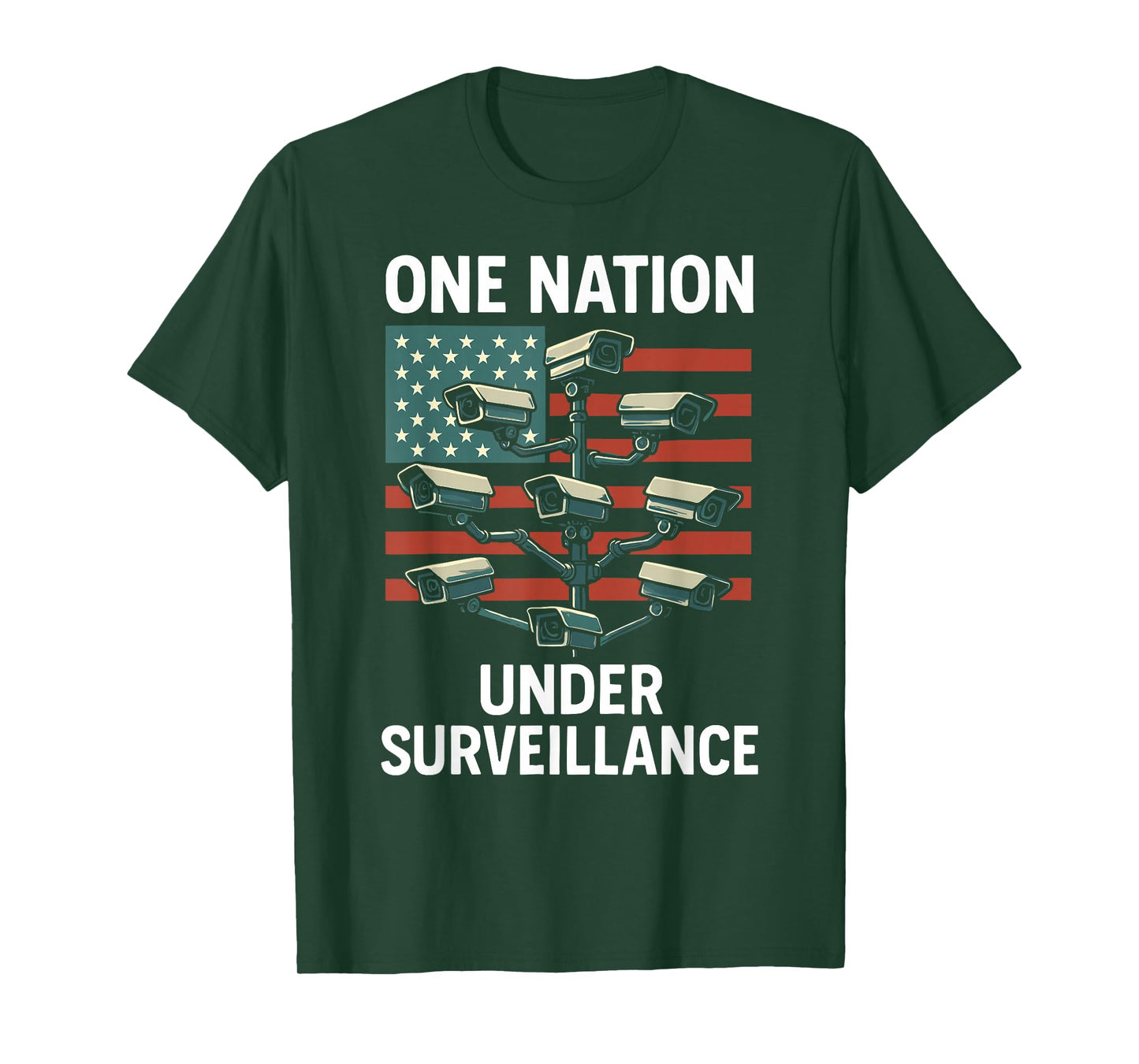 One Nation Under Surveillance 1984 Police State NSA Privacy T-Shirt