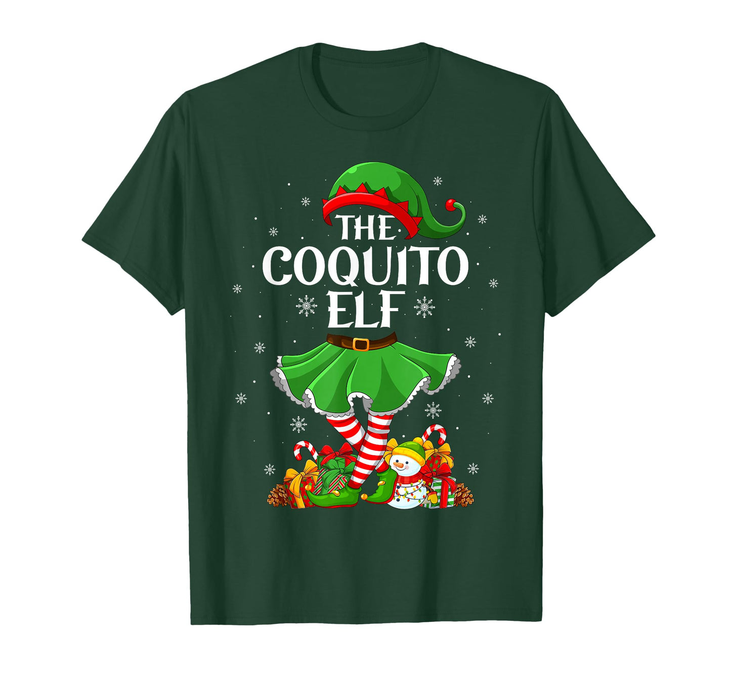 Coquito Elf Christmas Family Elf Squad Xmas Girls Women T-Shirt