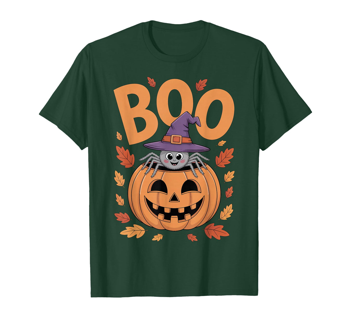 Spider Costume on Pumpkin Halloween Spider T-Shirt