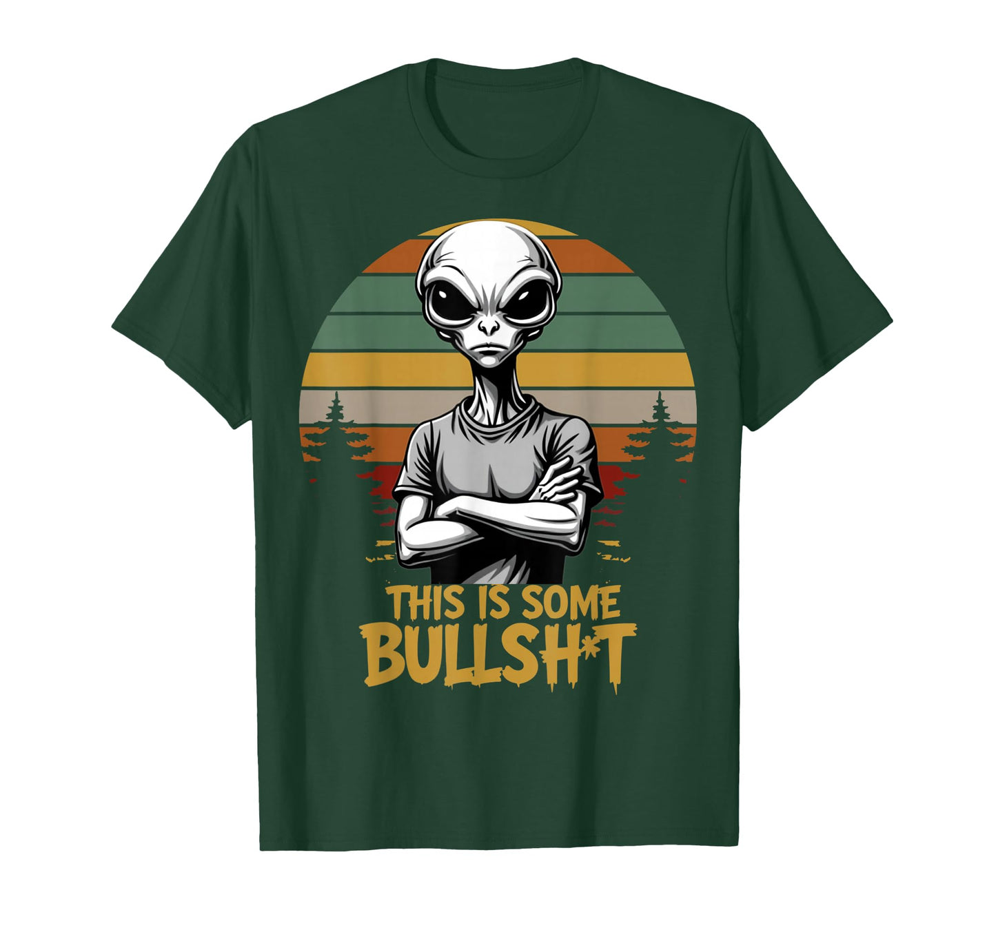 This is Some Bullsht Resident Funny Swearing Alien Science T-Shirt