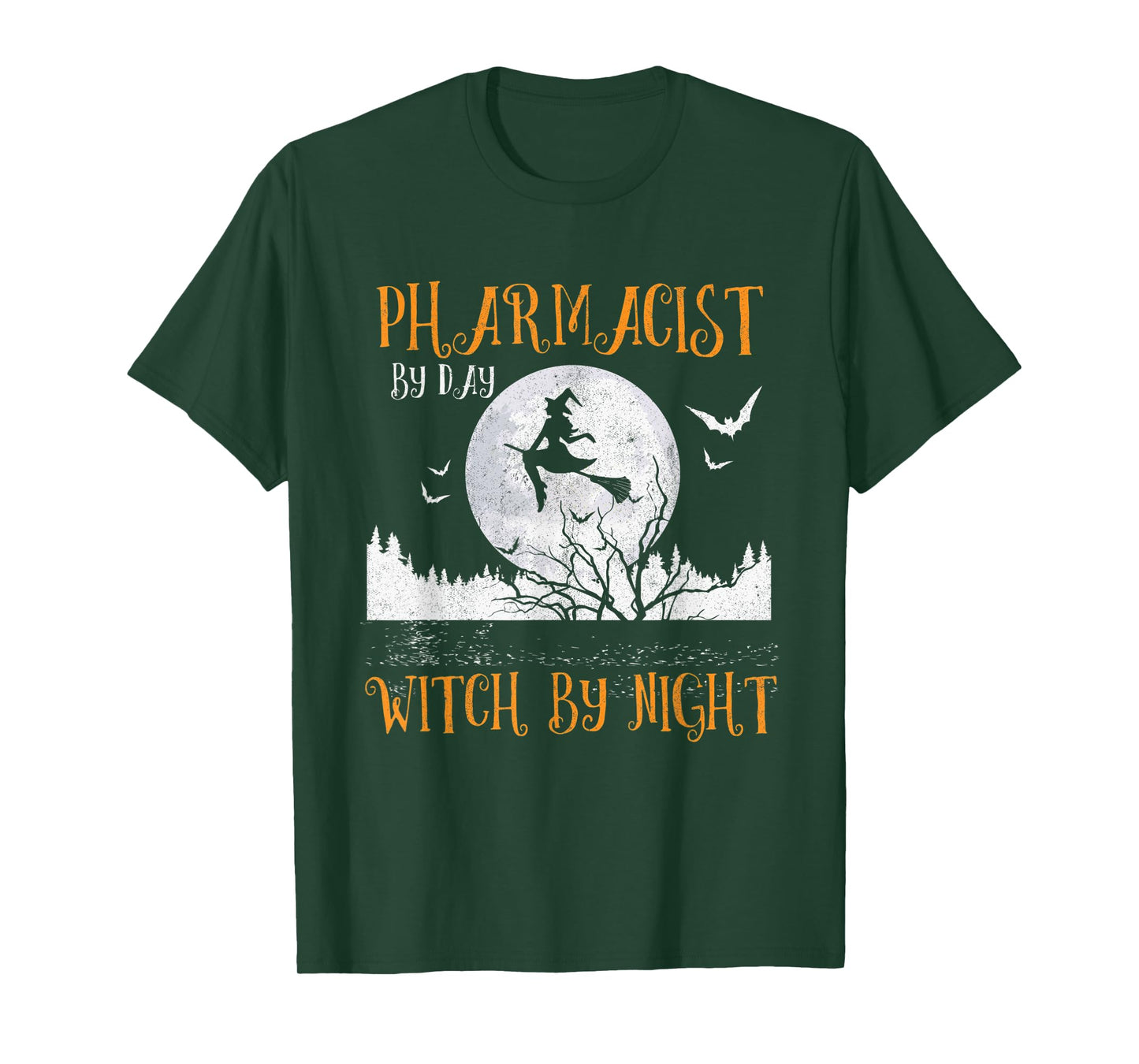 Pharmacist By Day Witch By Night Women Halloween T-Shirt
