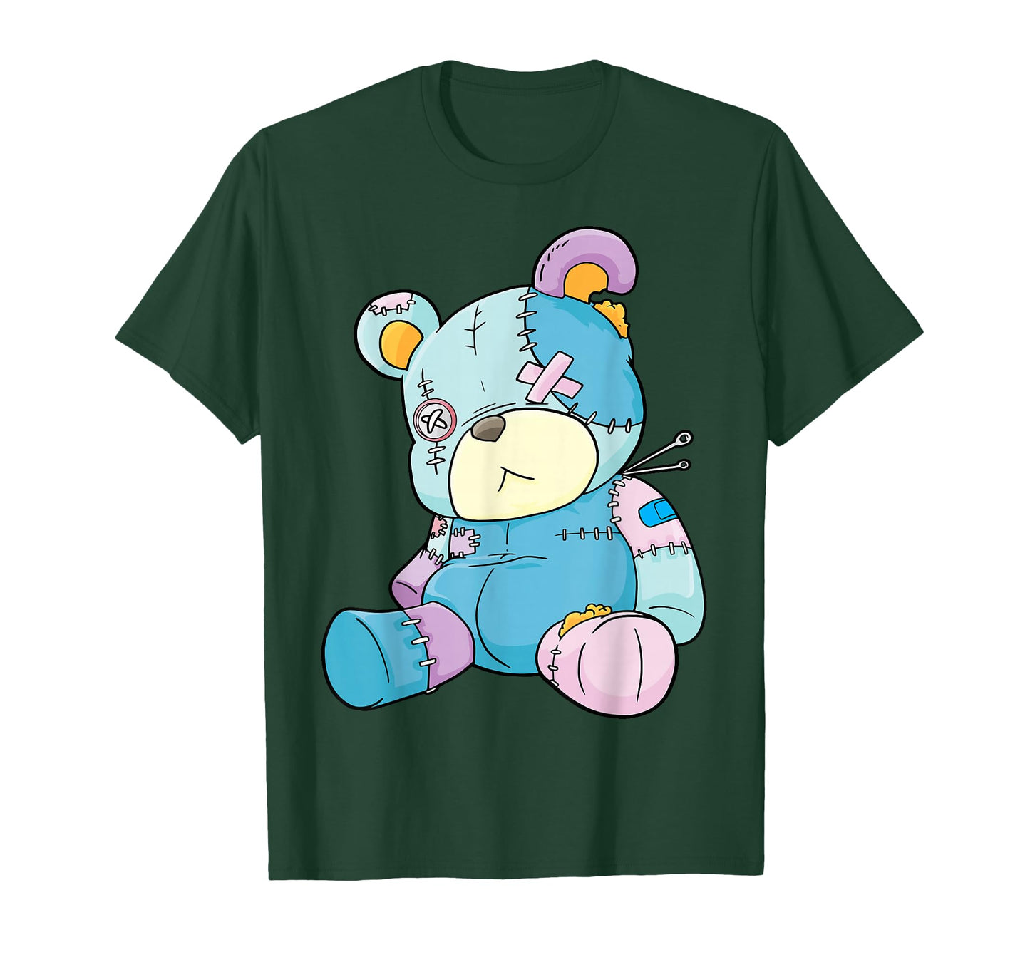 Pastel Gothic Teddy Bear Nu Goth Menhera Kawaii Anime T-Shirt