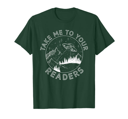 Take Reading English Teacher Library Alien Space T-Shirt T-Shirt