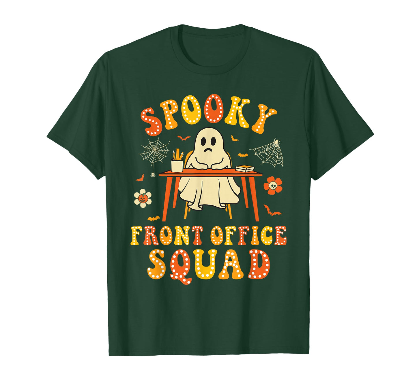 Spooky School Front Office Squad Halloween Ghost Men Women T-Shirt