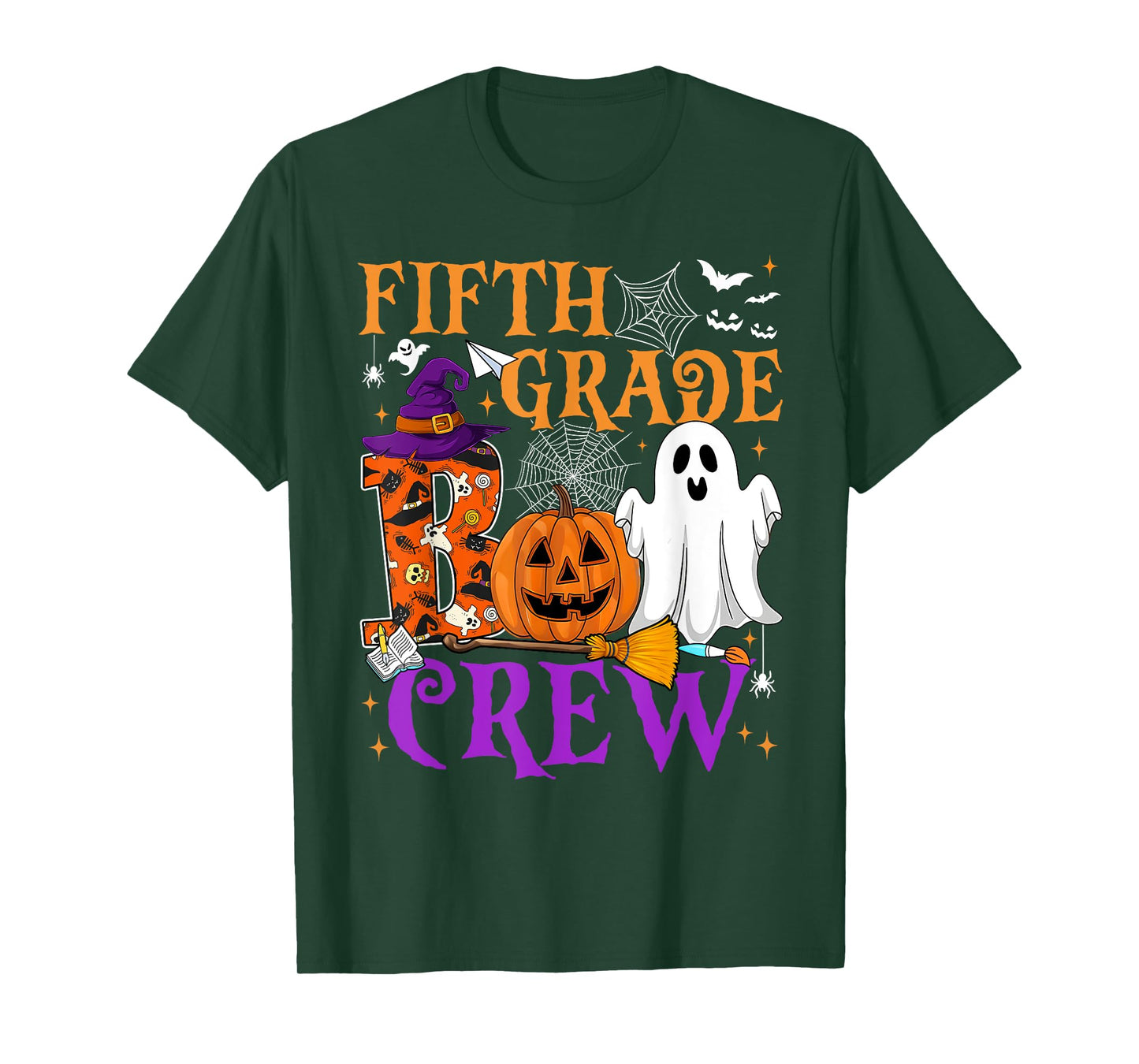 5th Grade Boo Crew Teacher Student Funny Halloween Costume T-Shirt