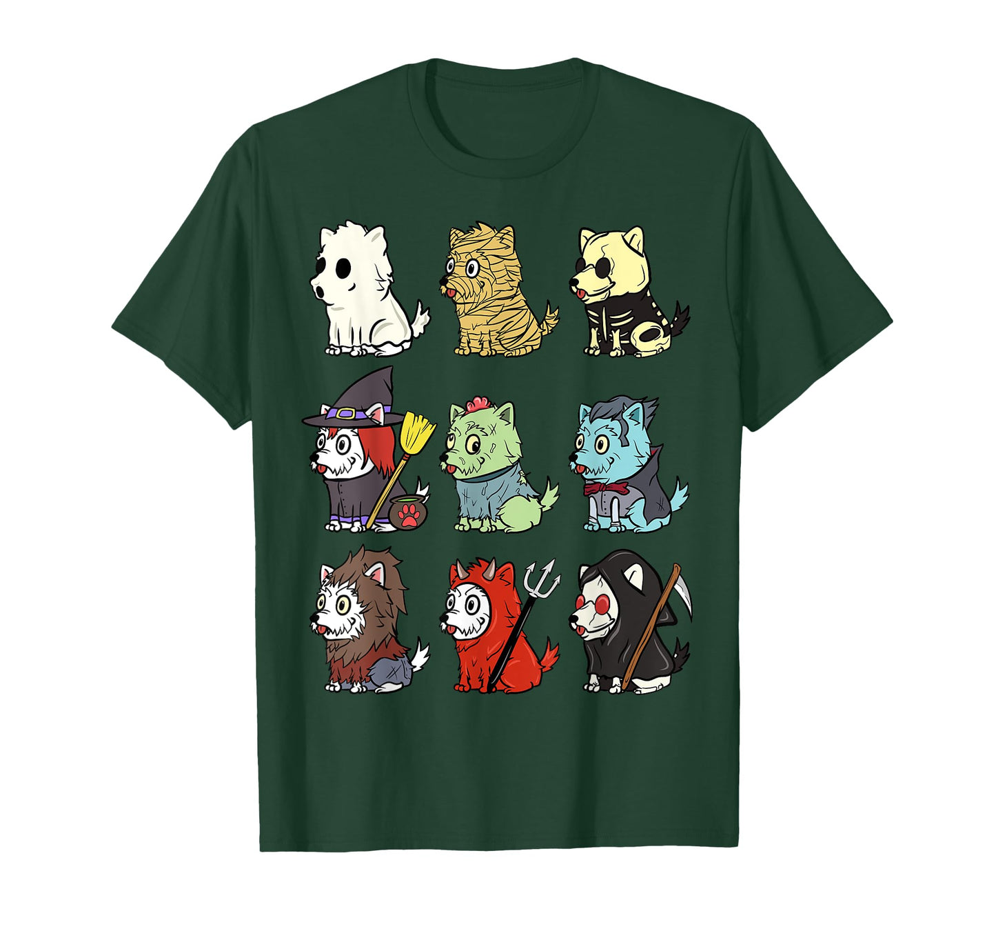 Westie Scary Costumes Halloween T-Shirt Funny Dog Shirt