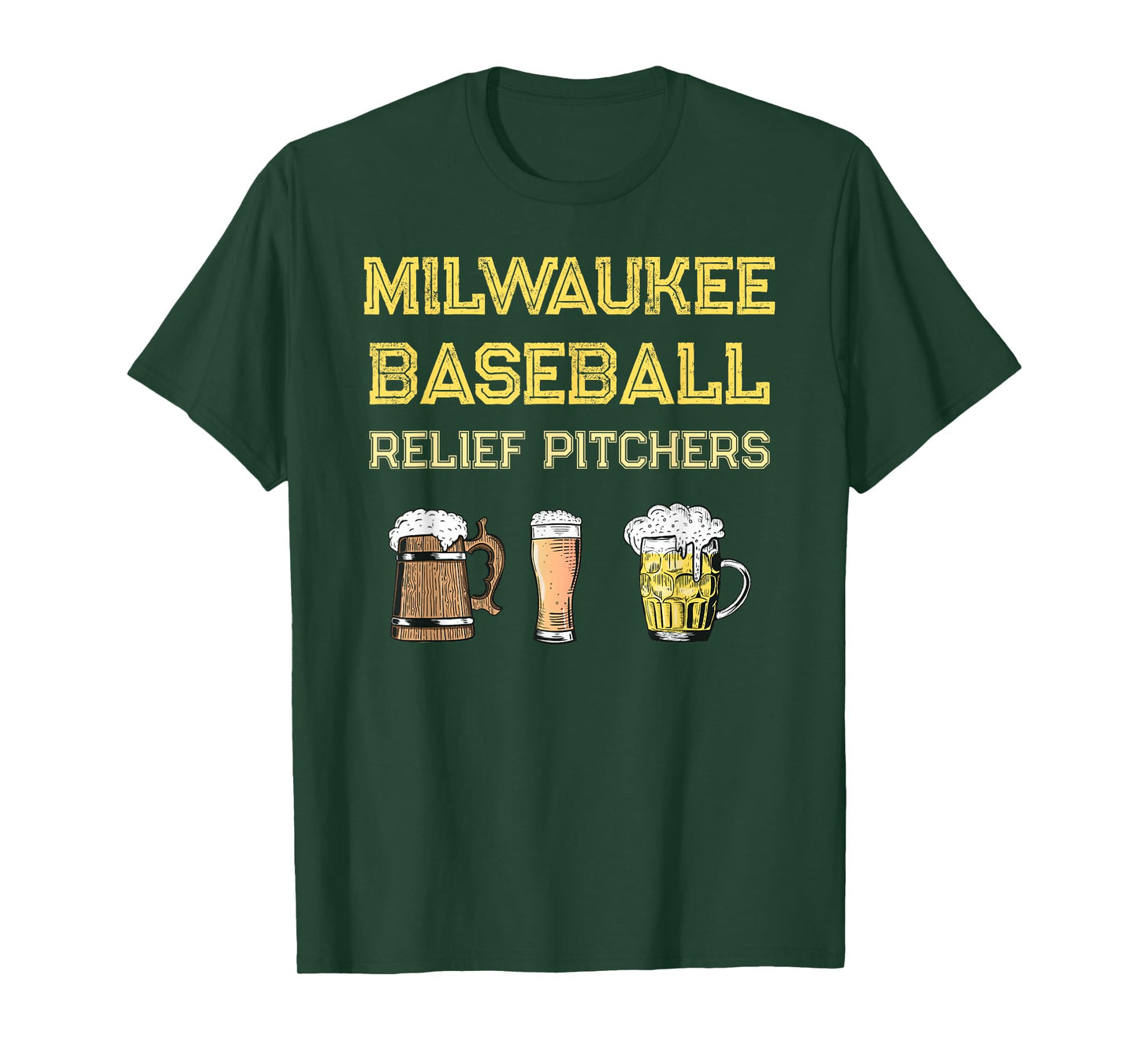 Classic Milwaukee Baseball & Beer Fan Retro Wisconsin T-Shirt
