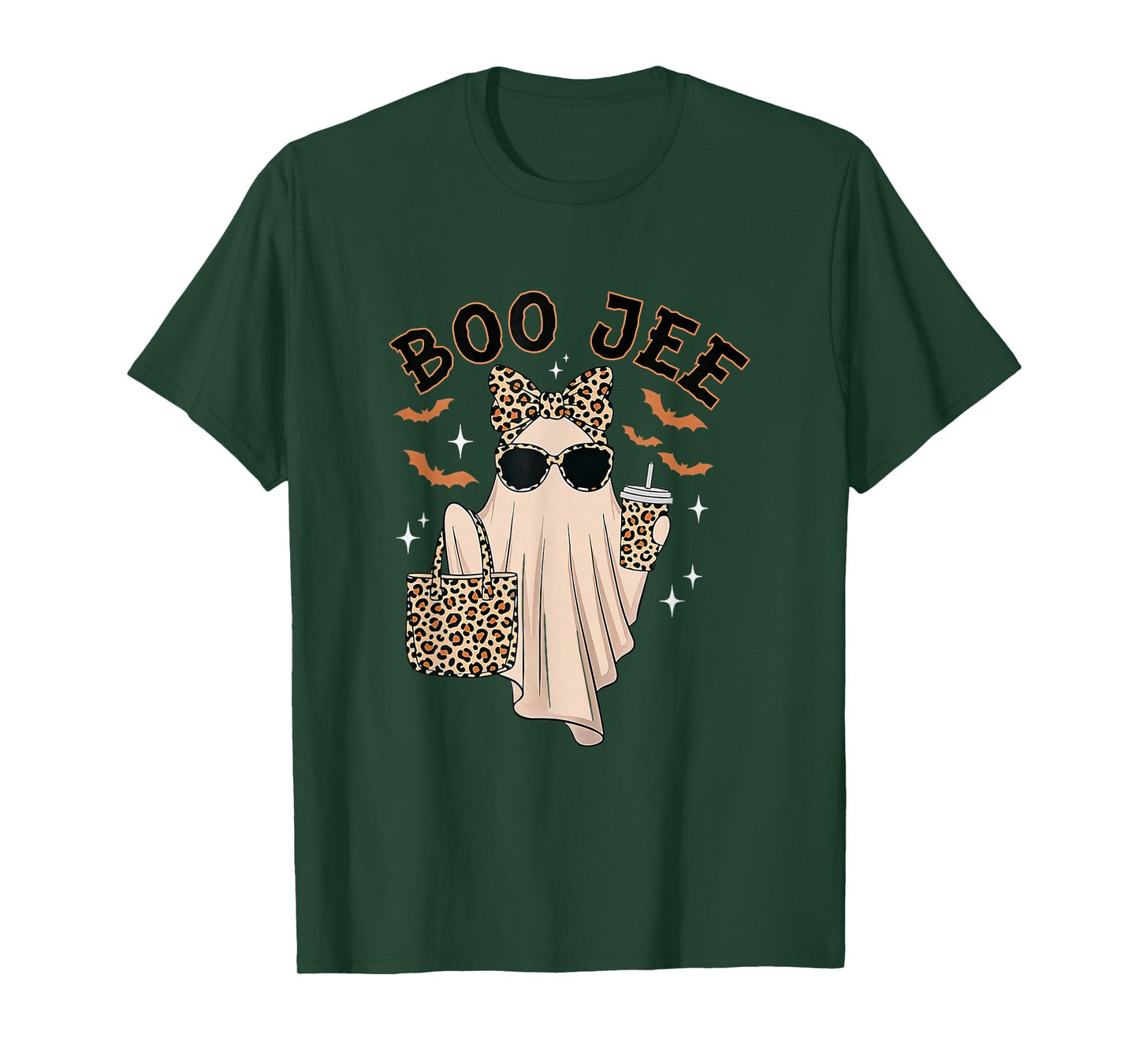 Boo JEE Boujee Pink Ghost Halloween October Vibes T-Shirt