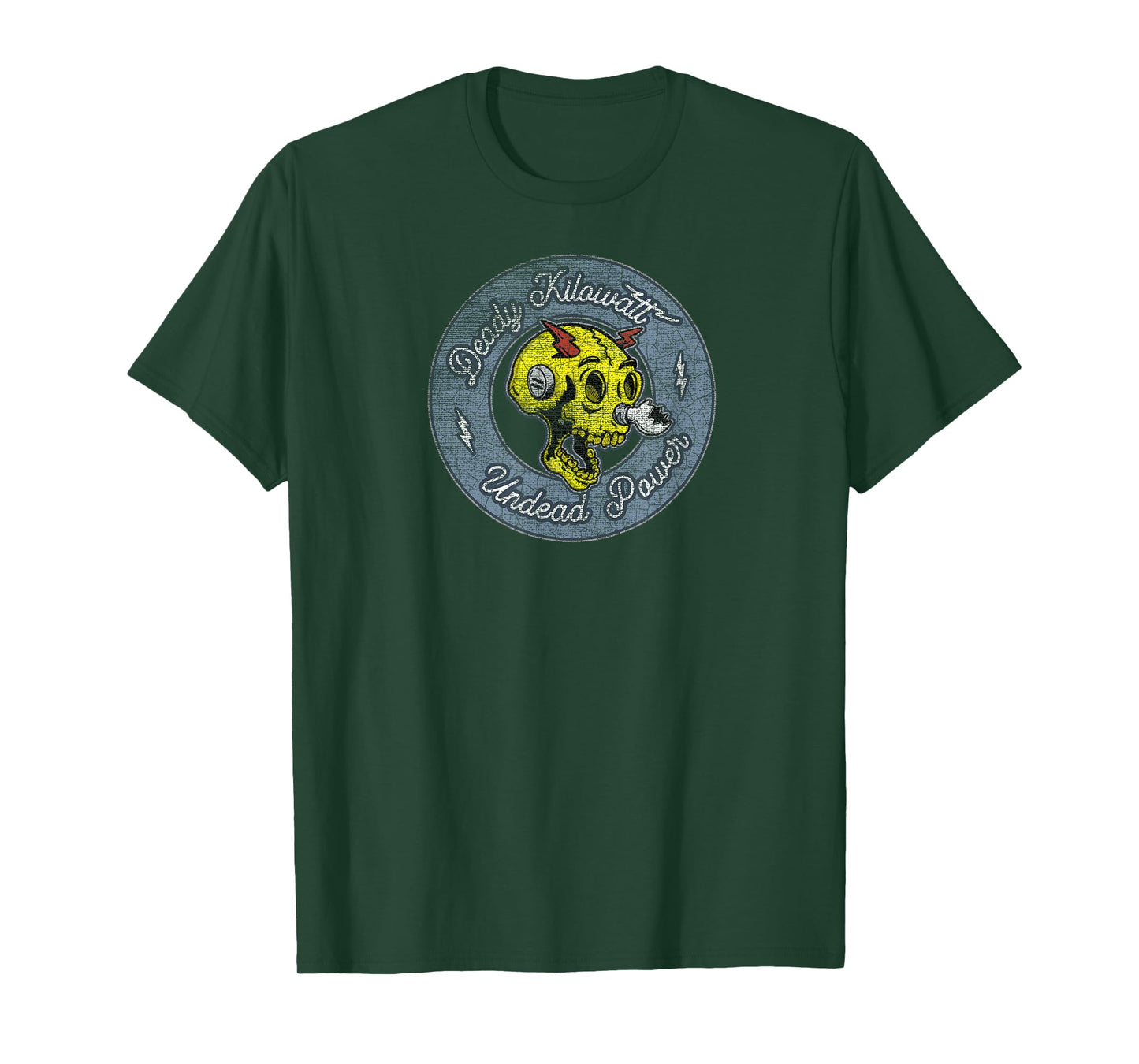 Deady Kilowatt Skull Zombie T-shirt T-Shirt