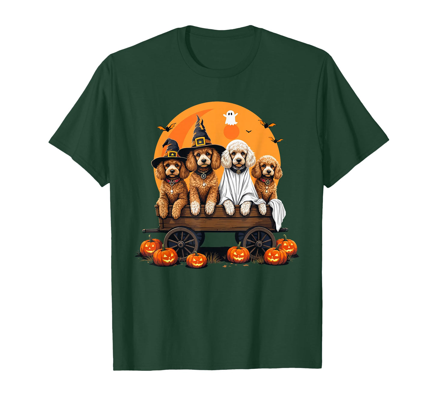 Poodle Ghost Halloween Dog Lovers Costume Men Women Kids T-Shirt