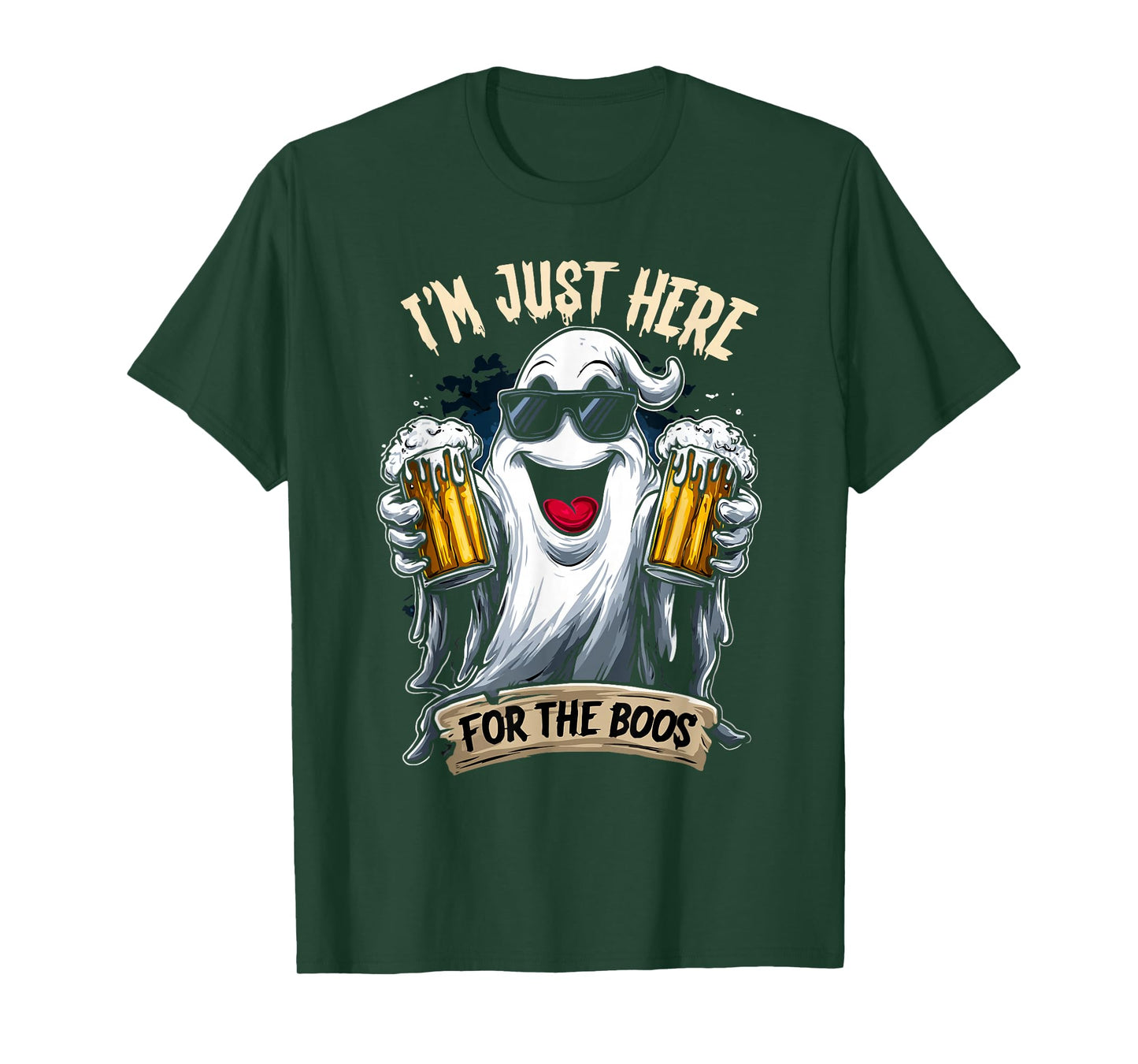 I'm just here for The boos | Funny Halloween Ghost T-Shirt