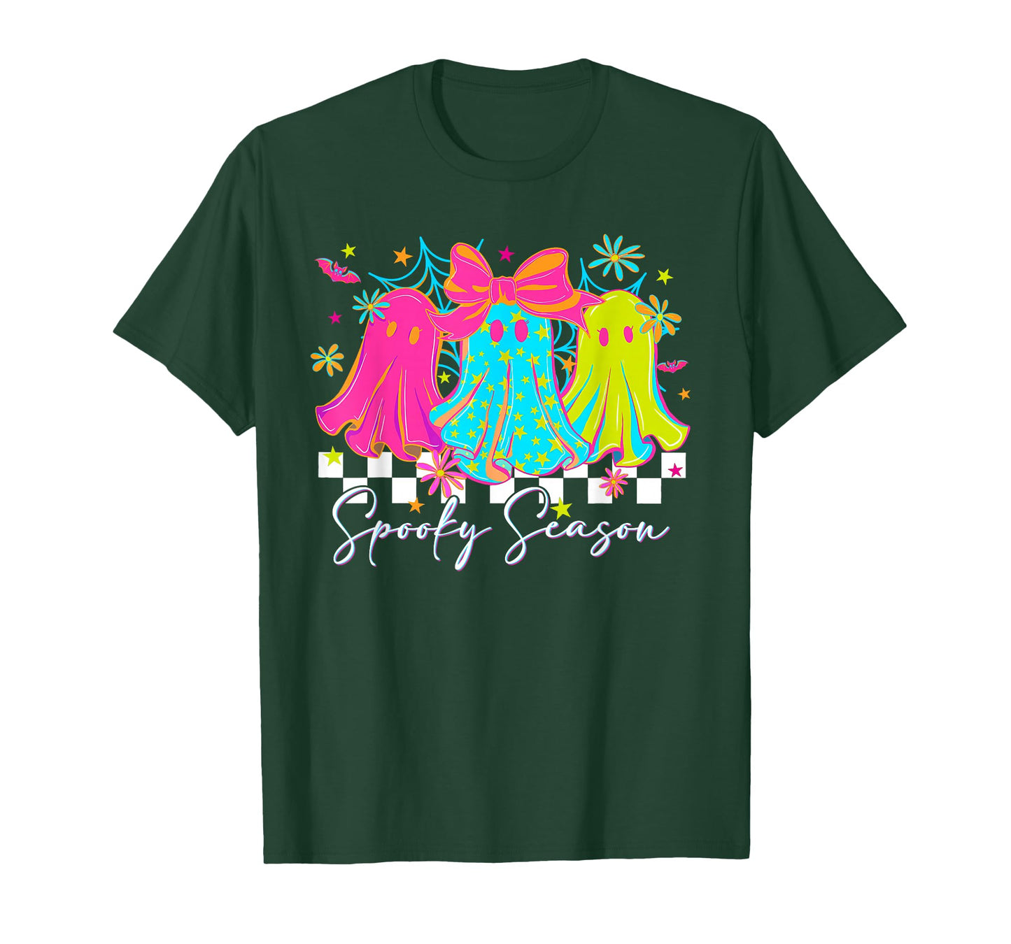 Retro Boo Halloween Ghost Pumpkin Coquette Spooky Season T-Shirt