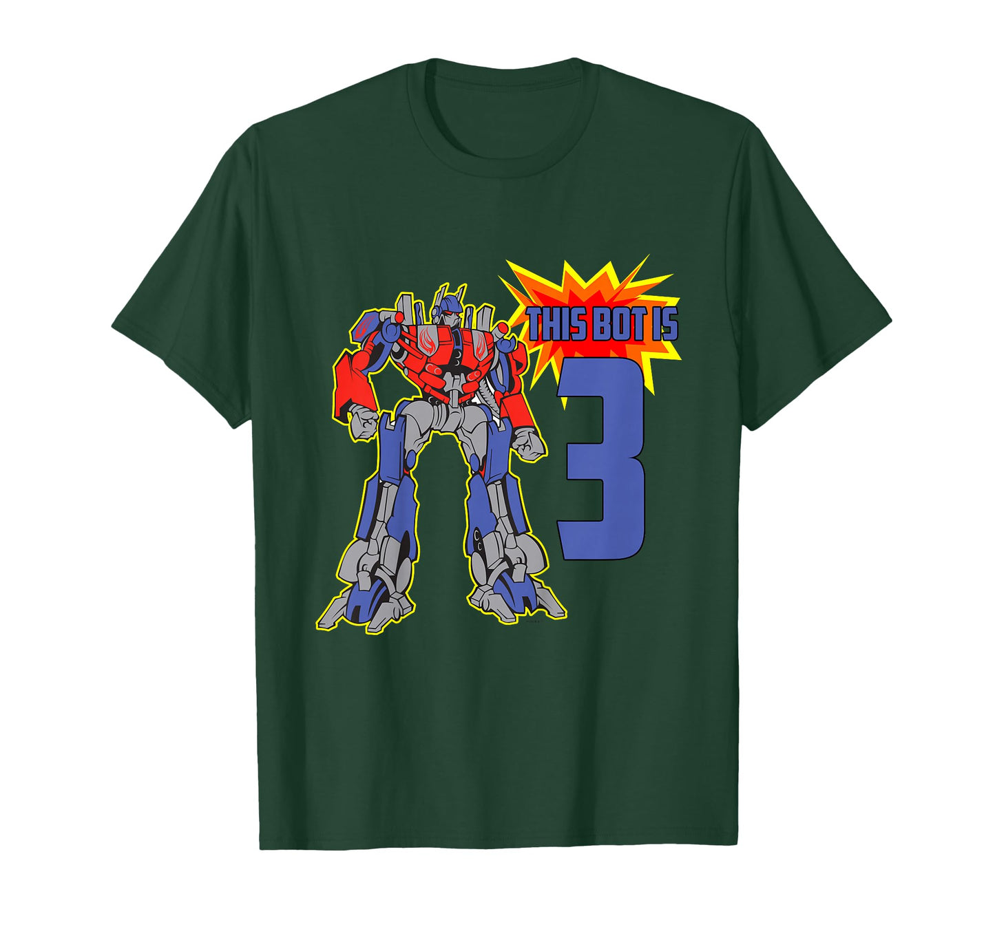 Kids 3rd Birthday Bot Robot T-Shirt for 3 Yr Old Boys Girls T-Shirt