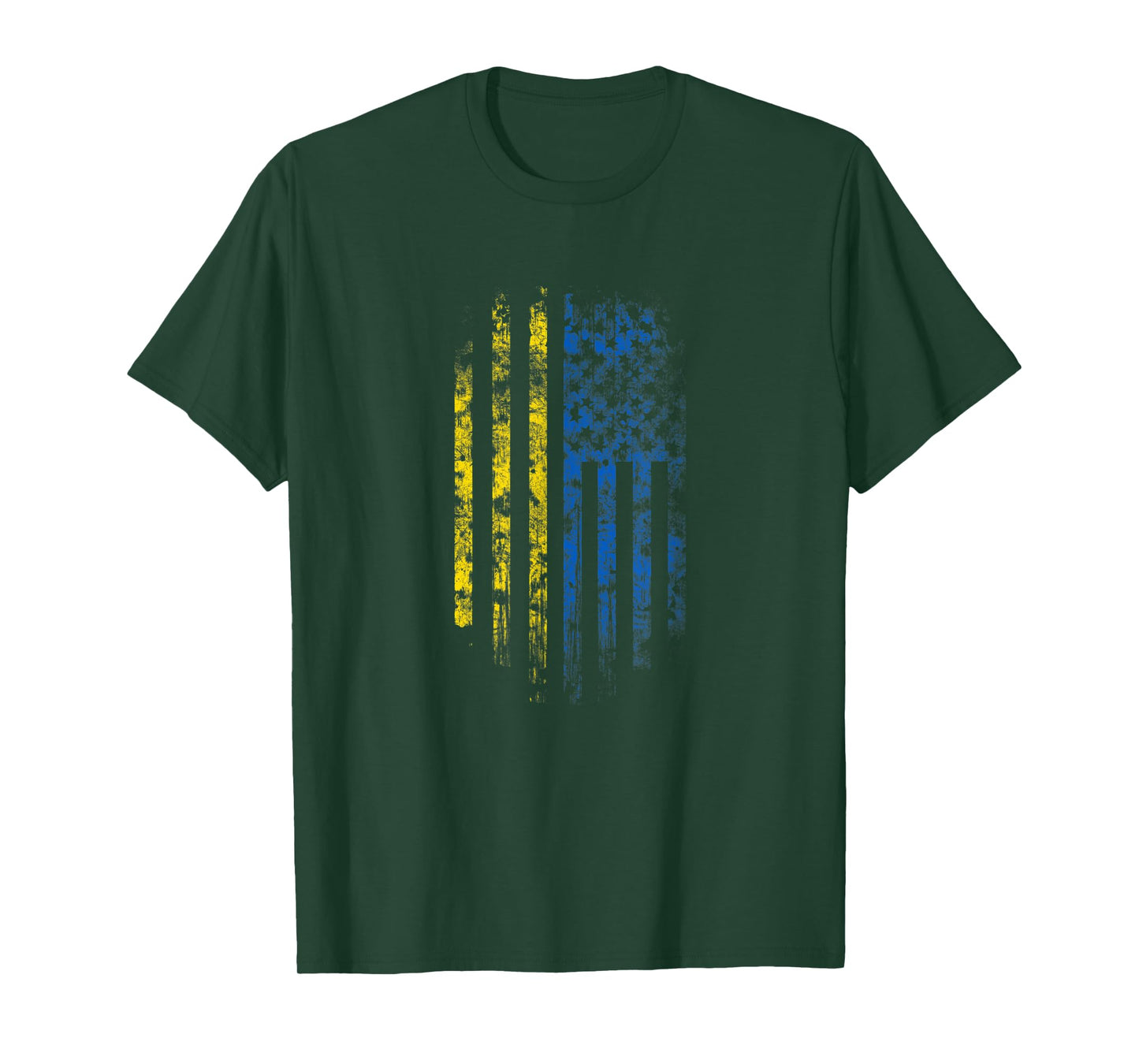 Ukrainian American Flag - Ukraine and USA Pride T-Shirt for Women Kids Men