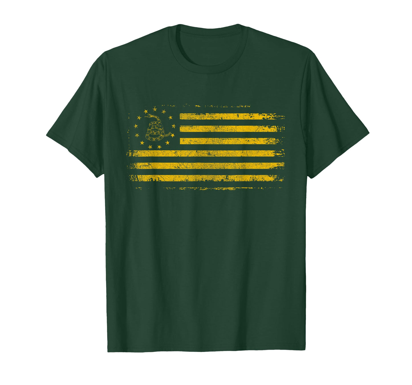 Gadsden & Betsy Ross Flag - 13 Colonies - Snake Yellow T-Shirt
