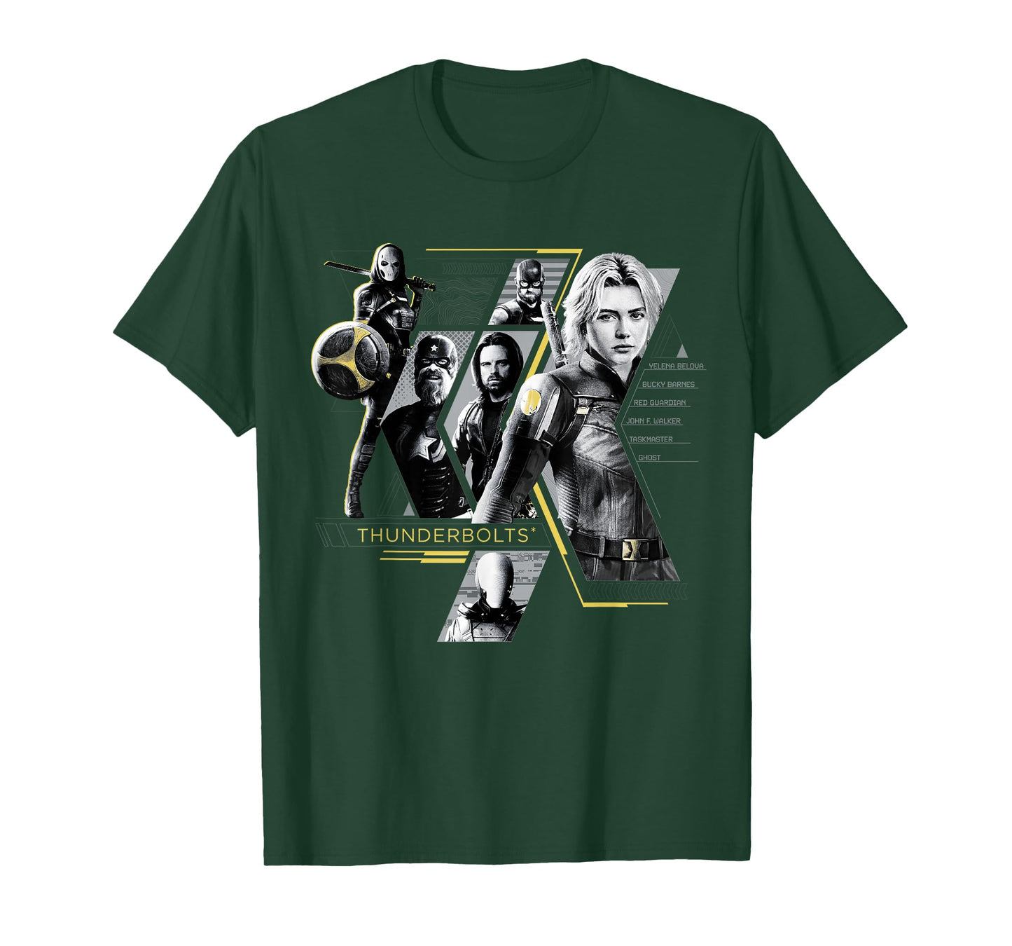 Marvel Studios Thunderbolts Team Mission Roster T-Shirt