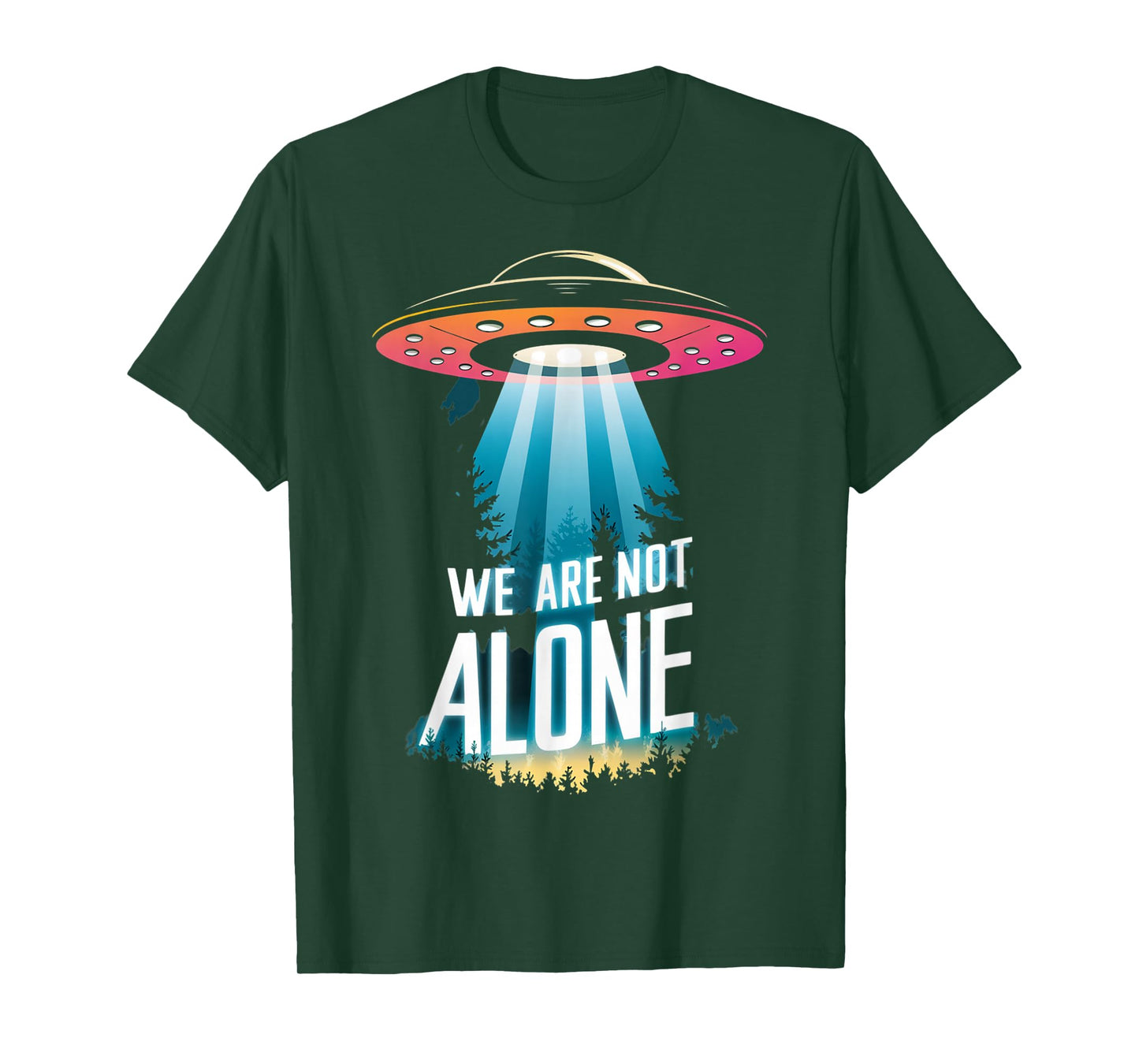 UFO "We Are Not Alone" Design T-Shirt