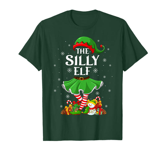 Silly Elf Christmas Family Women Girls Elf Squad Xmas T-Shirt