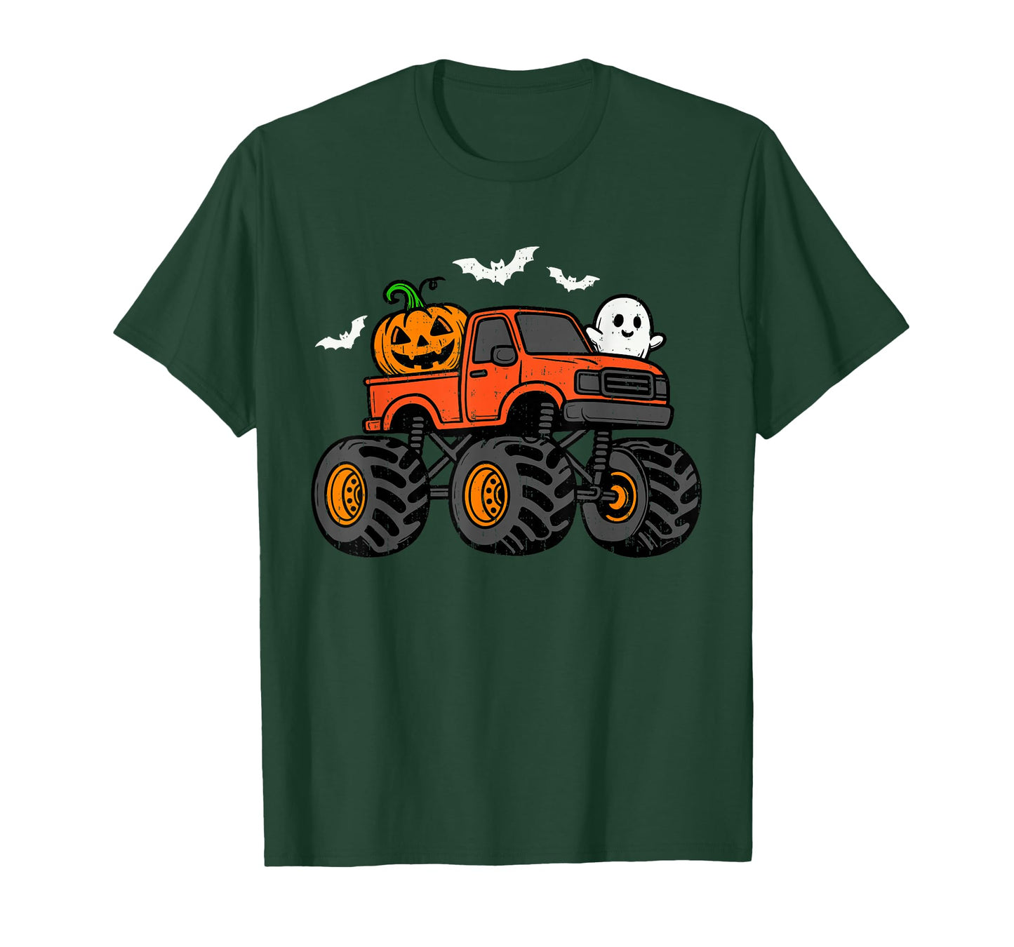 Ghost Truck Pumpkin Halloween Costume Boys Toddler Kids T-Shirt