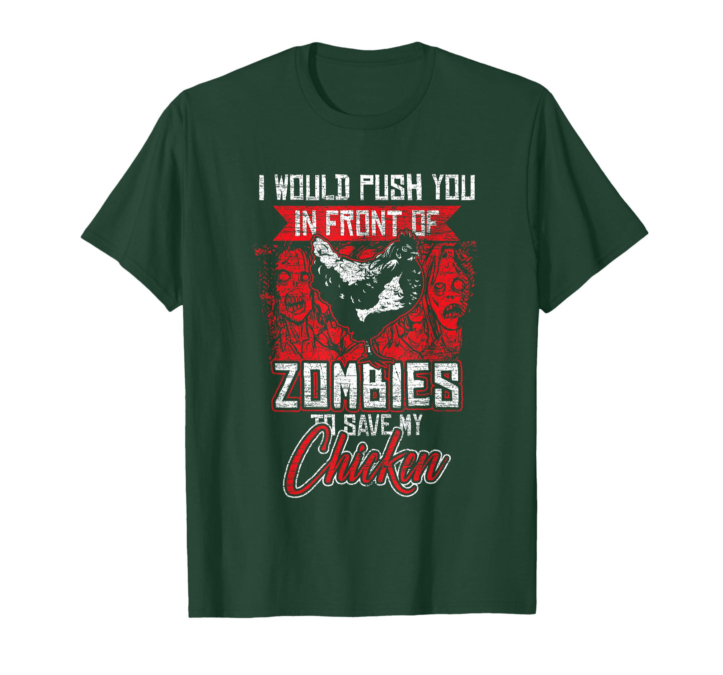 Zombie Halloween Costume Farm Farmer Chicken T-Shirt
