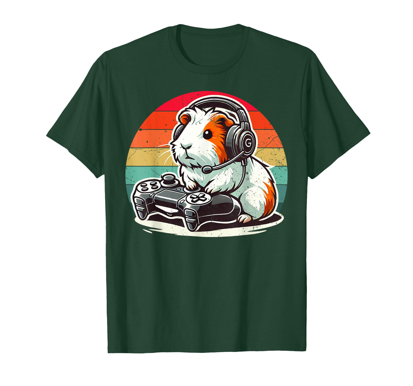Guinea Pig Gamer Retro Video Gaming Cavy Men Boys Kids Youth T-Shirt