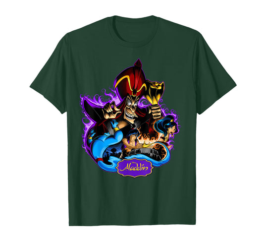 Disney Aladdin Jafar Genie Jasmine Art Graphic T-Shirt T-Shirt