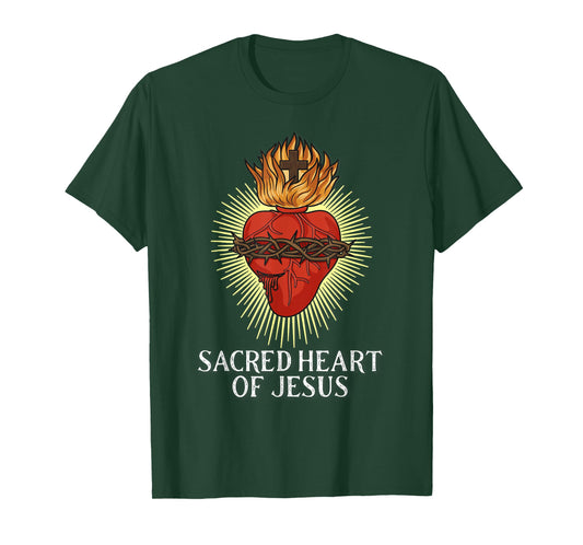 Sacred Heart Of Jesus Traditional Catholic T-Shirt