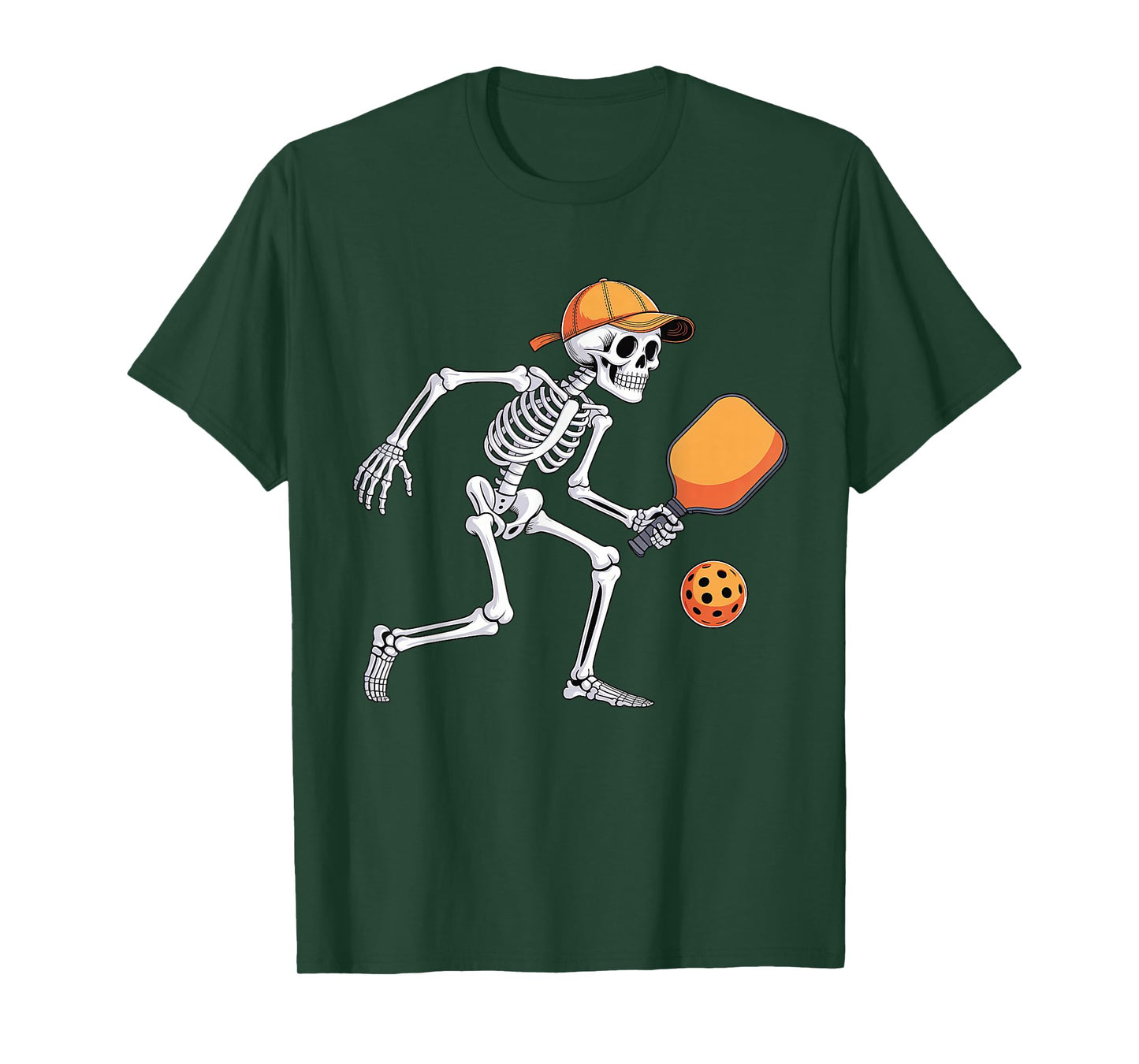 Skeleton Play Pickleball Halloween Costume for Men Boys Kids T-Shirt
