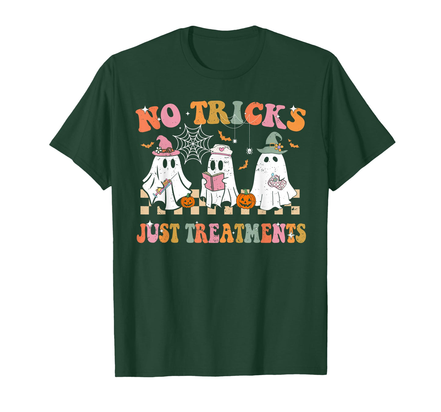 Funny Nurse Ghost for Scrub Life & Nursing Halloween Lovers T-Shirt