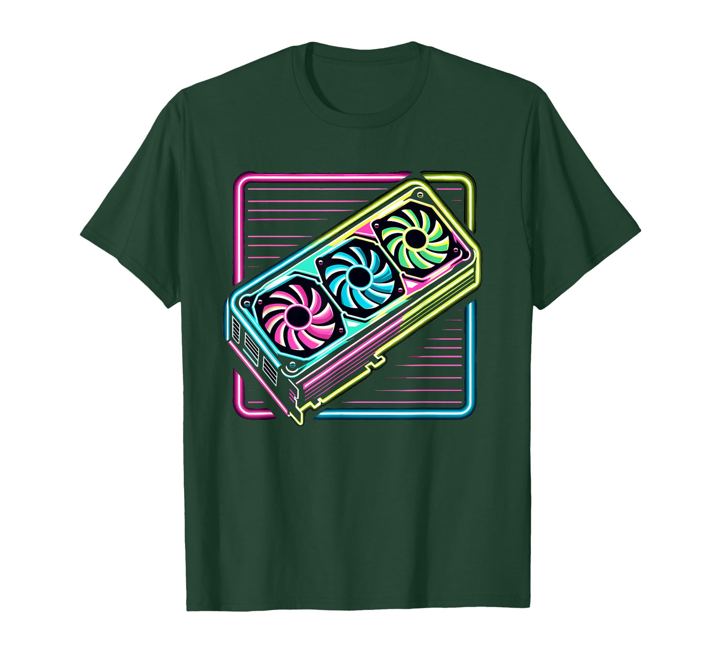 RGB Gaming Graphics Card Aesthetic GPU Video Gamer T-Shirt
