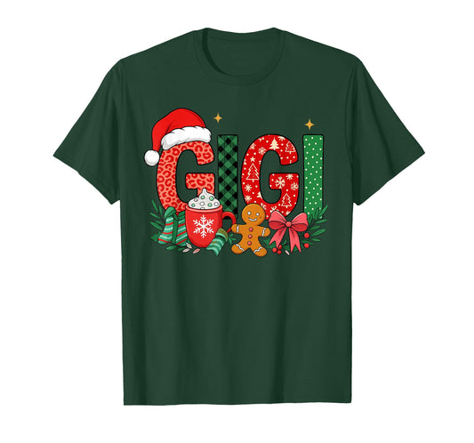 Gigi Christmas Hot Cocoa Gingerbread Holiday Grandma T-Shirt