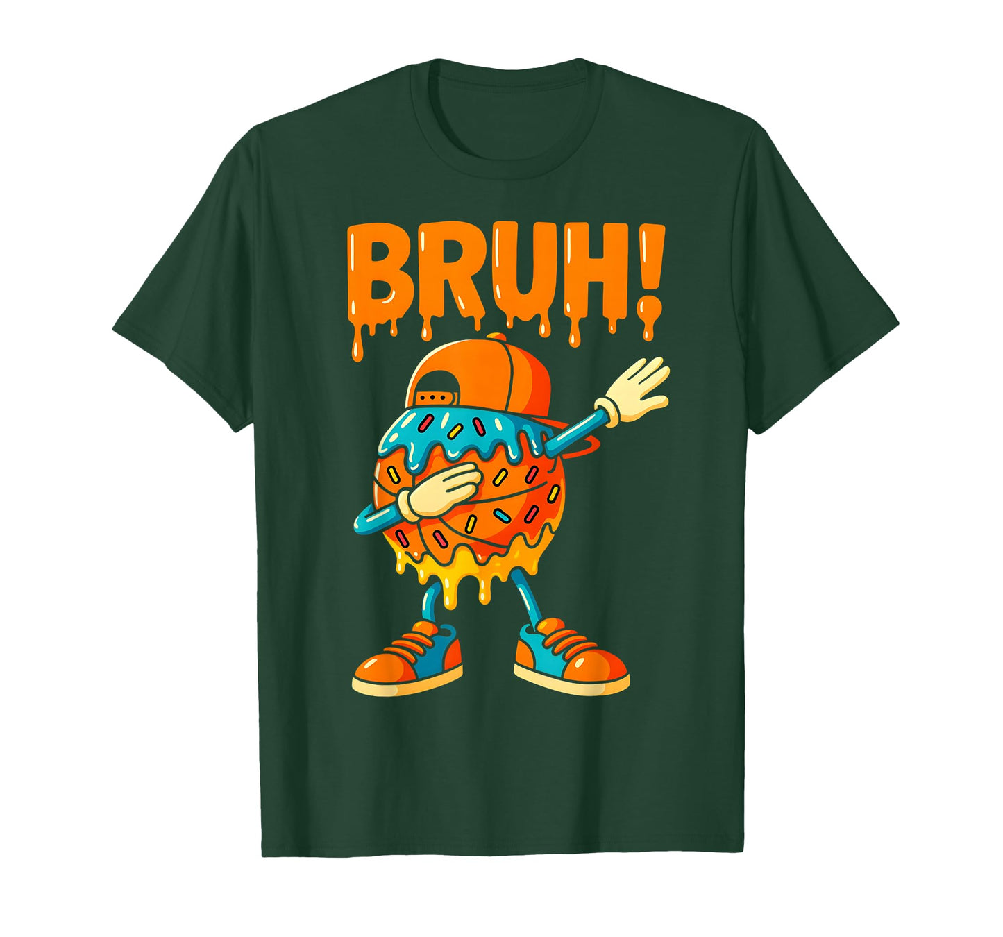 Basketball Ice Cream Drip Boys Girls Cute Dabbing Game Day T-Shirt