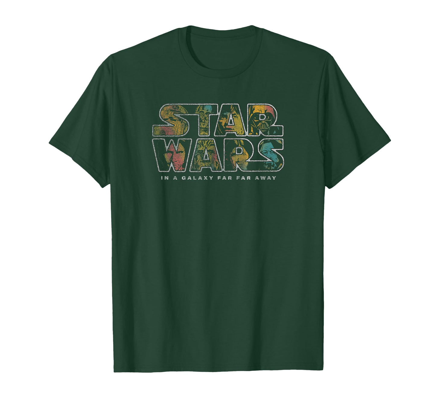 Star Wars Classic In A Galaxy Far Far Away Retro Group Shot T-Shirt