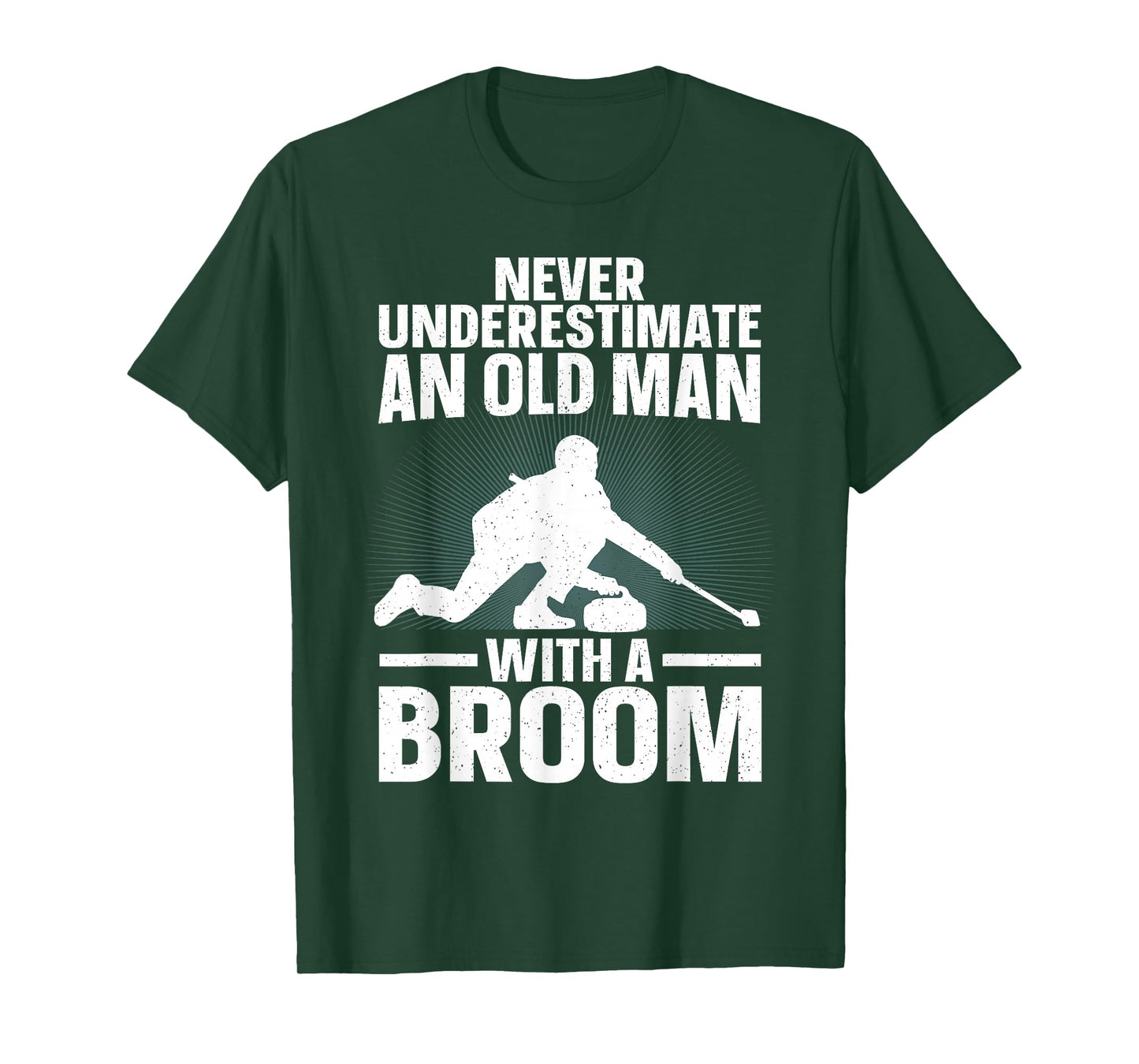 Best Curling Art for Grandpa Men Curling Sport Curling Lover T-Shirt