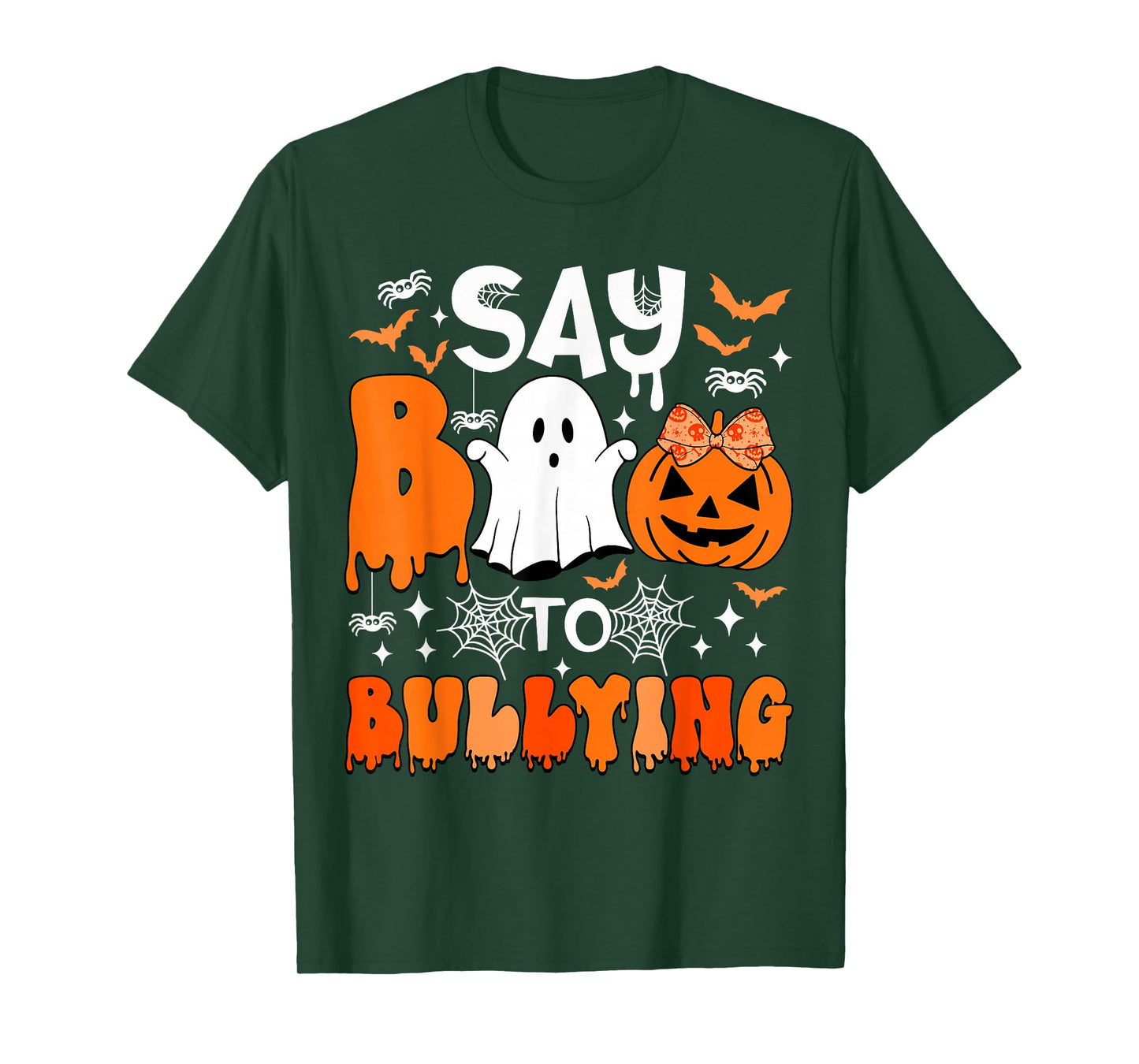 Say Boo To Bullying Halloween Orange Anti Bully Unity Day T-Shirt