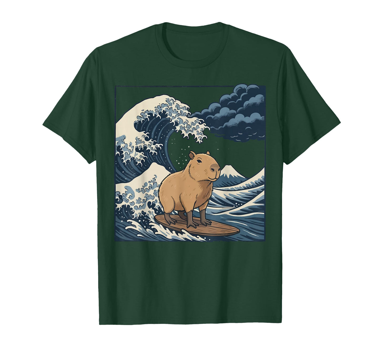 Capybara Surfing Japanese T-Shirt