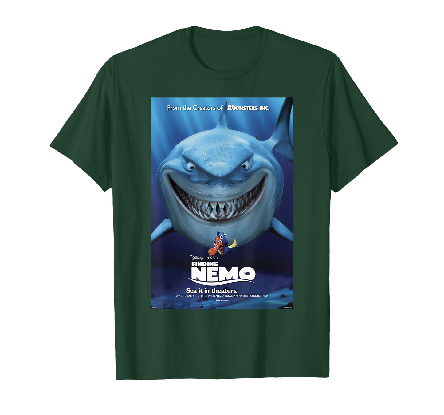 Disney Pixar Finding Nemo Bruce Poster T-Shirt Small