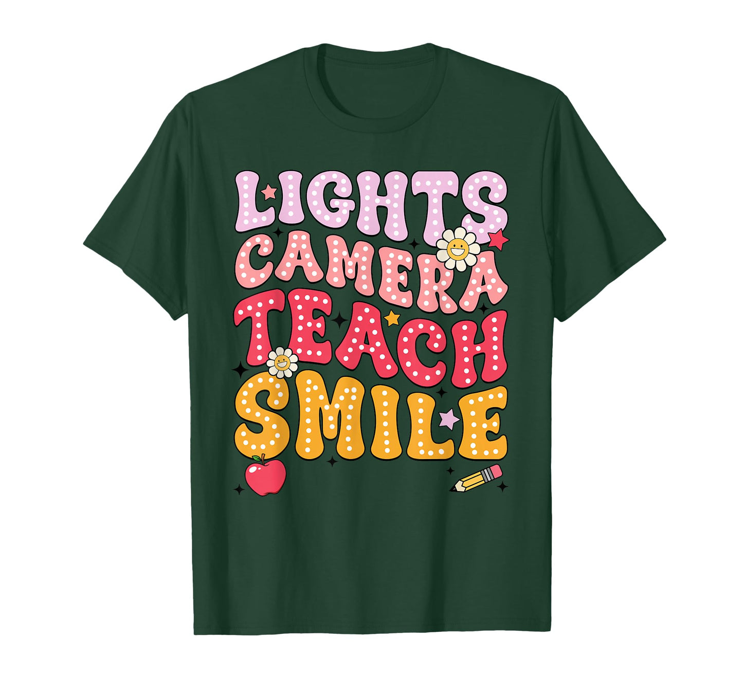Lights Camera Teach Smile T-Shirt