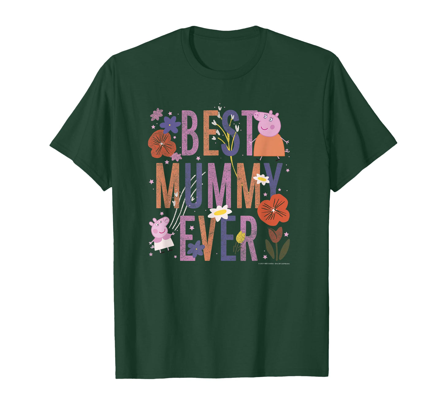 Peppa Pig Mother's Day Best Mummy Ever Vintage Floral T-Shirt