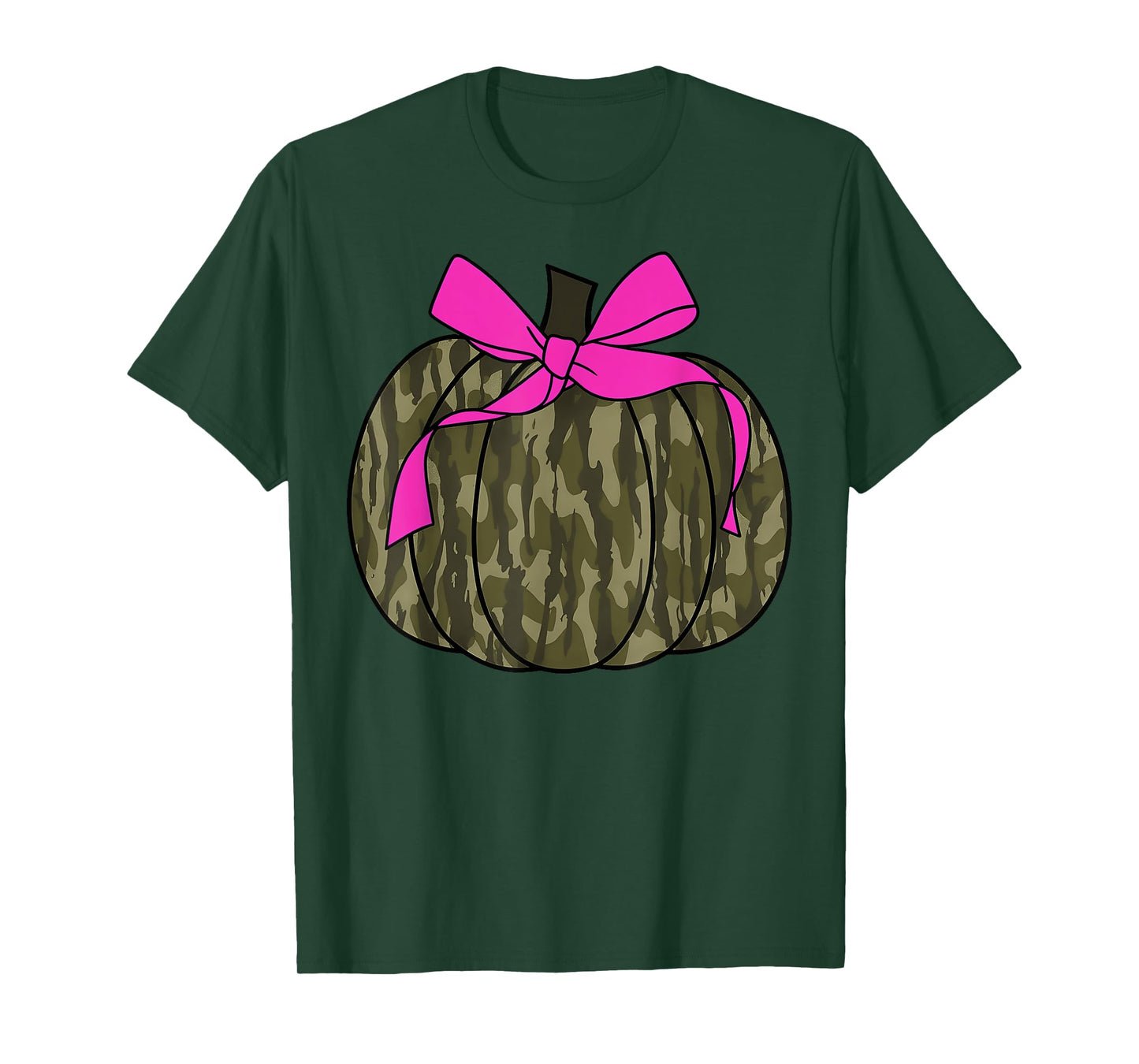 Camo Pumpkin Halloween Costume Coquette Bow Men Women Kids T-Shirt