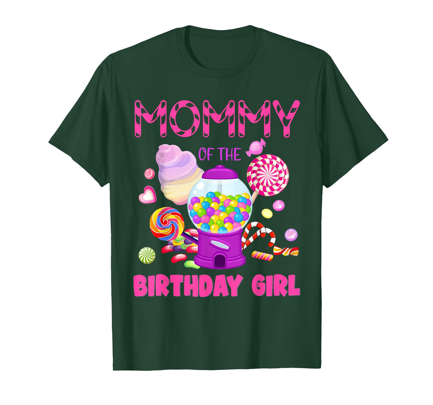 Mommy Of The Birthday Gifts Girl Candyland Candy Birthday T-Shirt