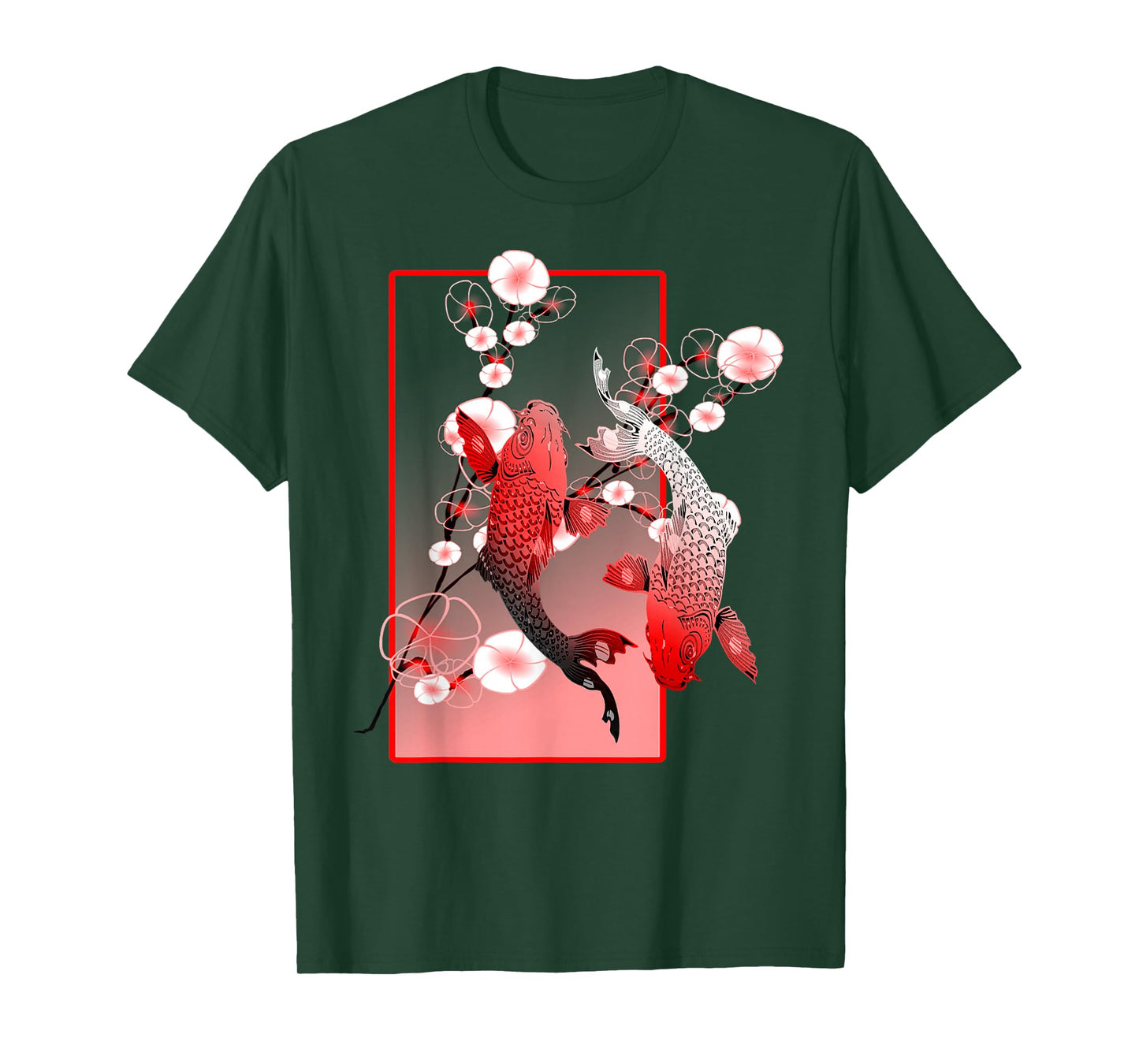 Japanese Koi Carp Nishikigoi Fish Cherry Blossom T-Shirt